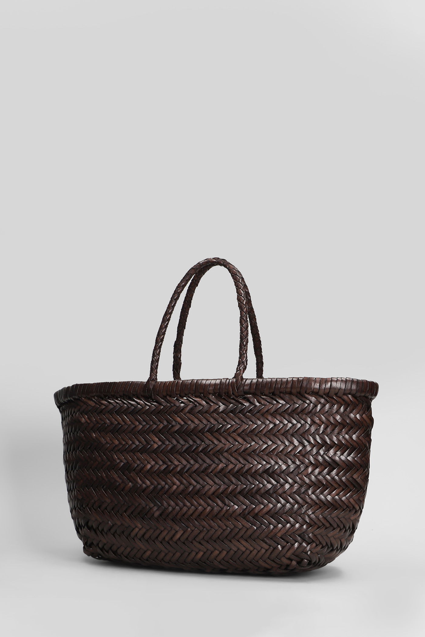 Dragon Diffusion Bamboo 3 Jump Small Tote In Brown Leather In Brown