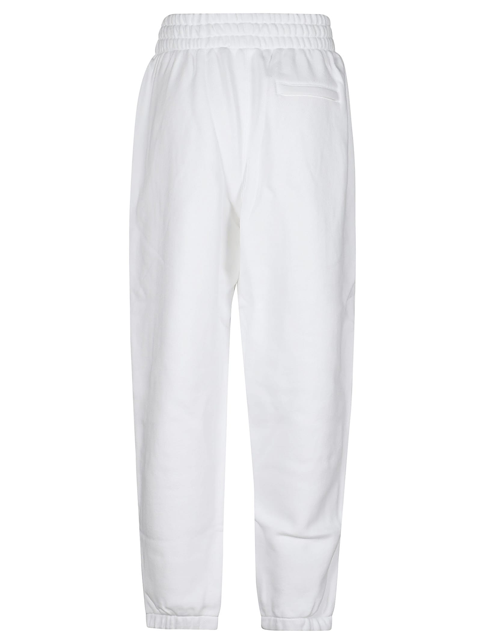 Shop Alexander Wang T Puff Paint Logo Esential Terry Classic Sweatpant In White