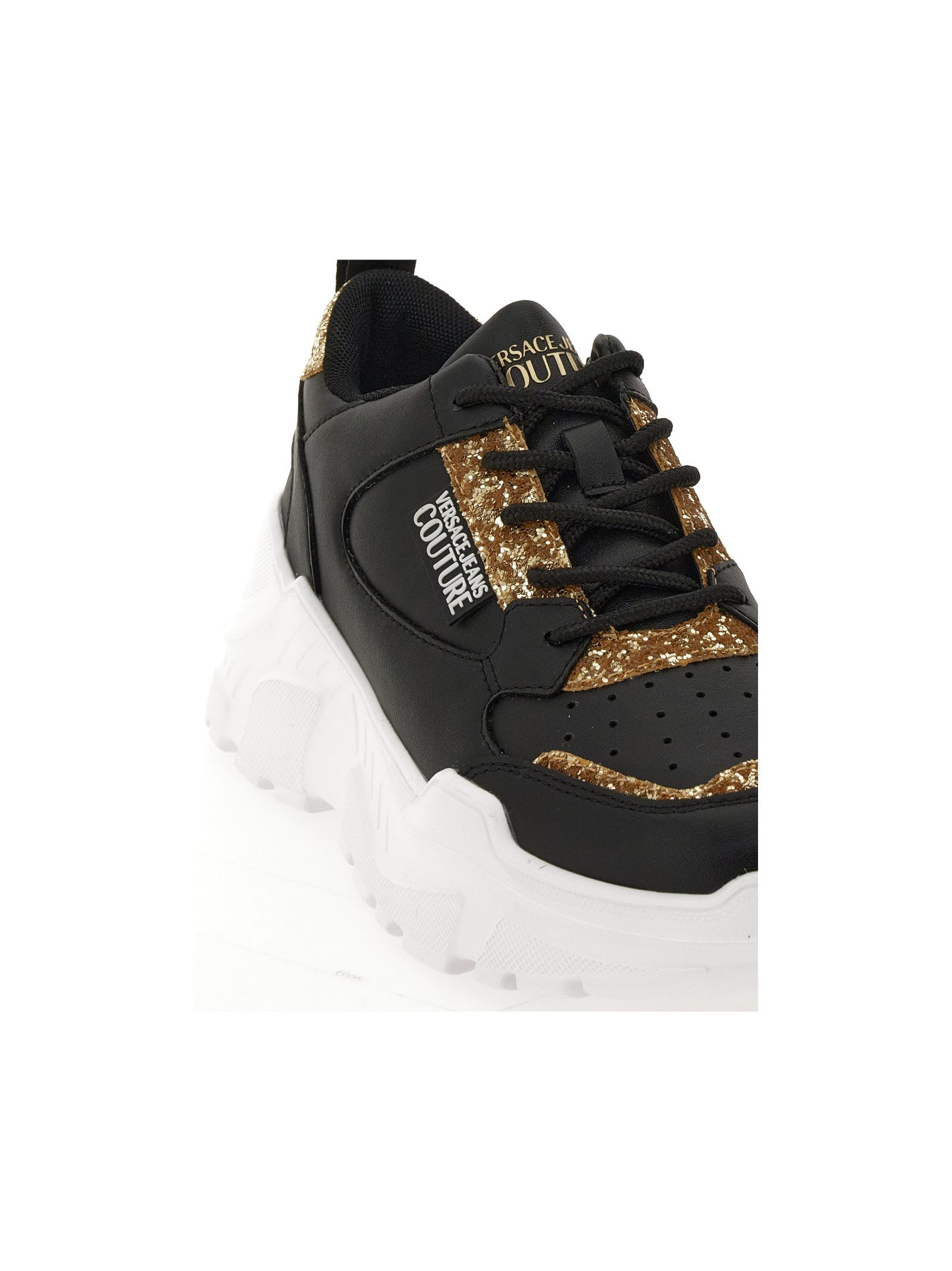 VERSACE JEANS COUTURE VERSACE JEANS COUTURE BLACK LOW TOP SNEAKERS