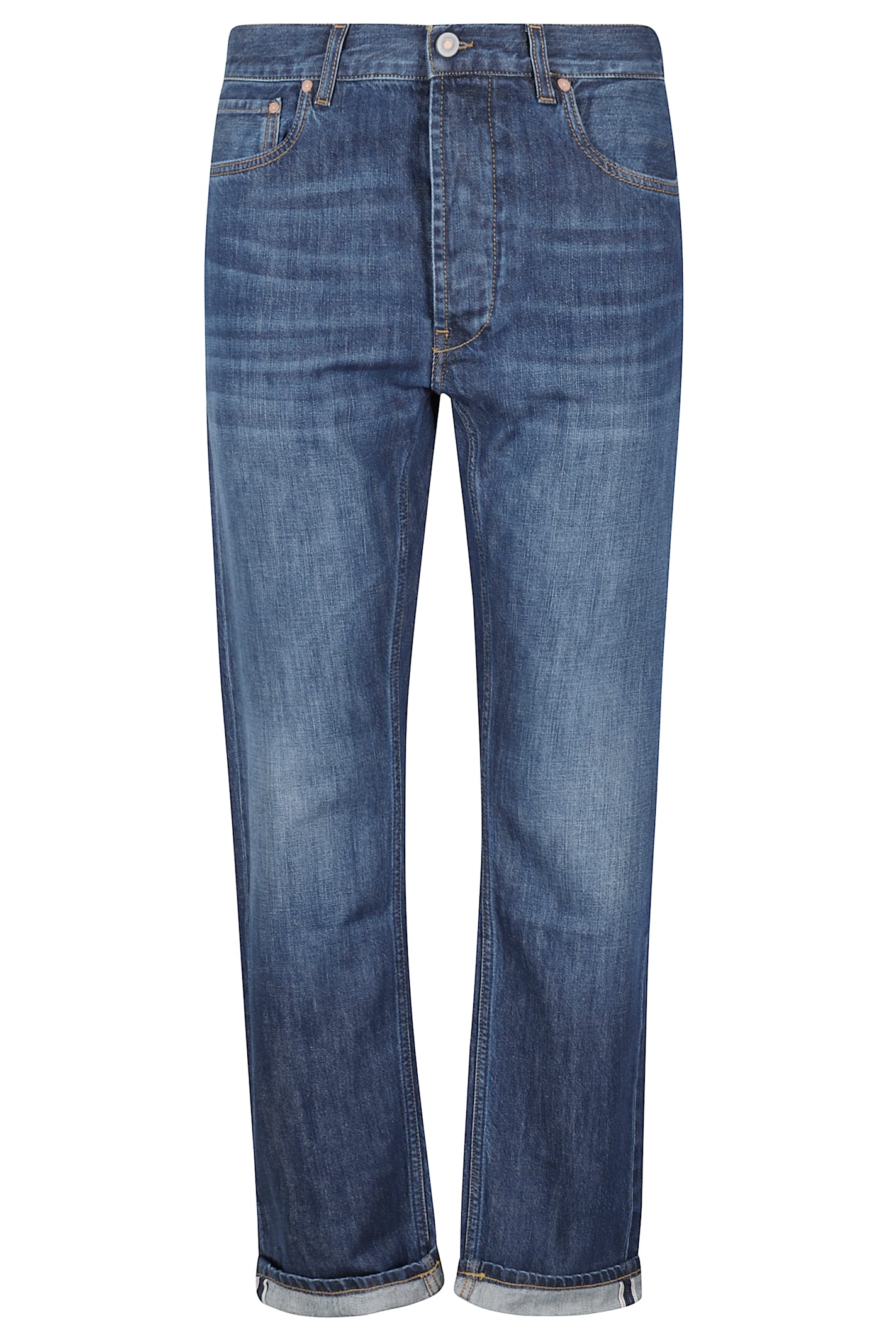 Davide Denim Scuro Cotone Lino