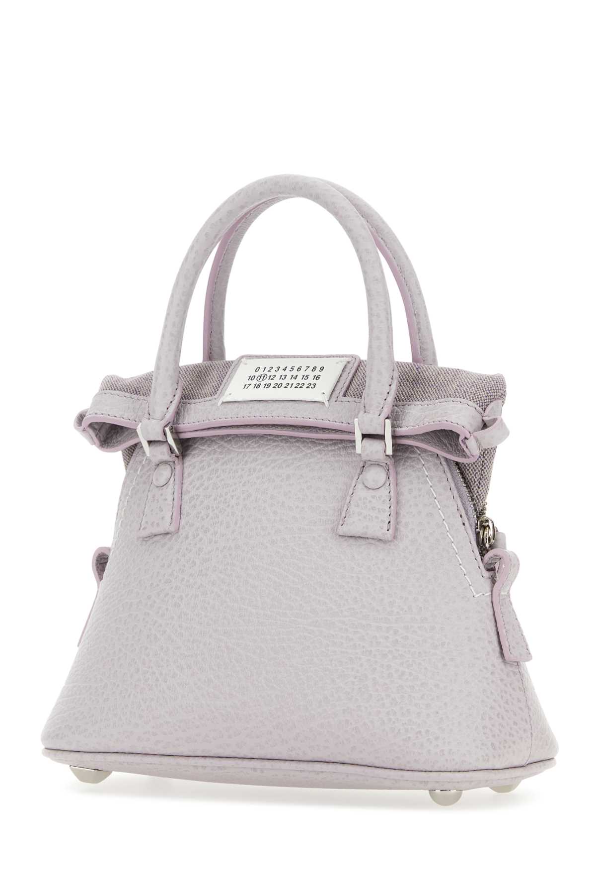 Shop Maison Margiela Lilac Leather Micro 5ac Handbag In Wisteria