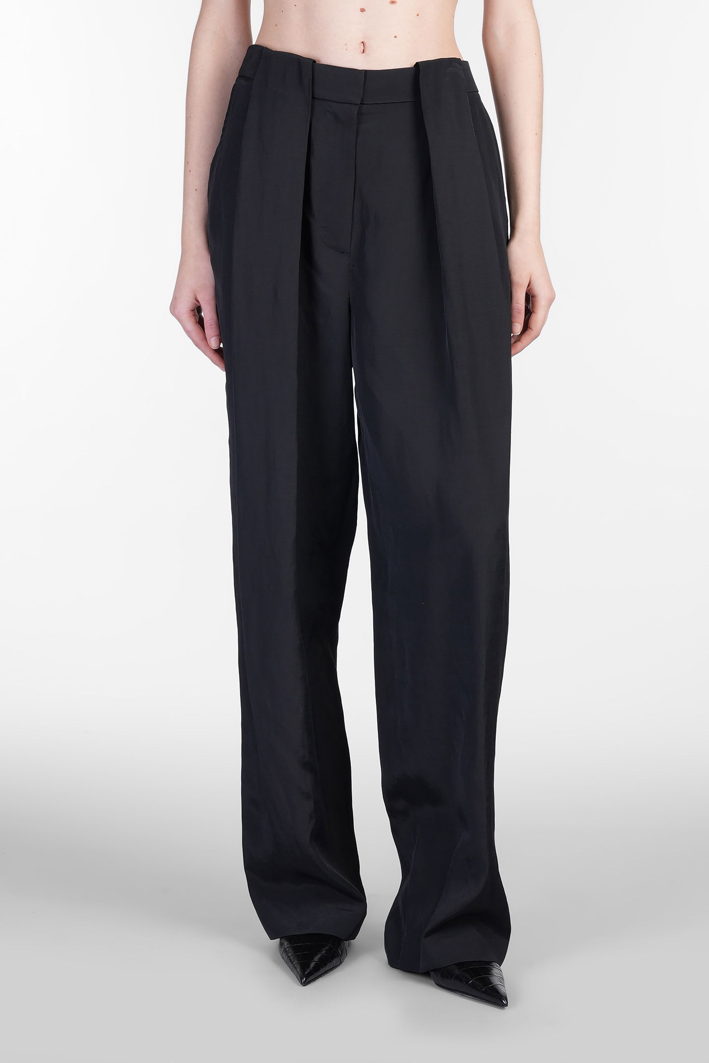 Stella Mccartney Canvas Tailoring Satin Balloon Trouser