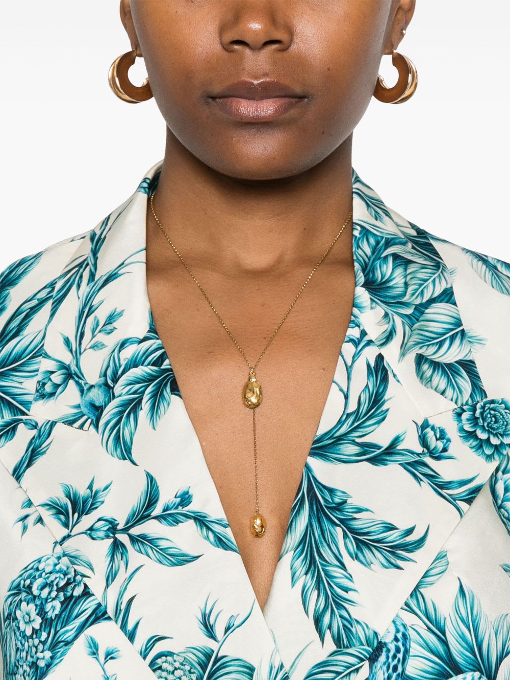 F.r.s For Restless Sleepers Printed Silk Shirt In Blue