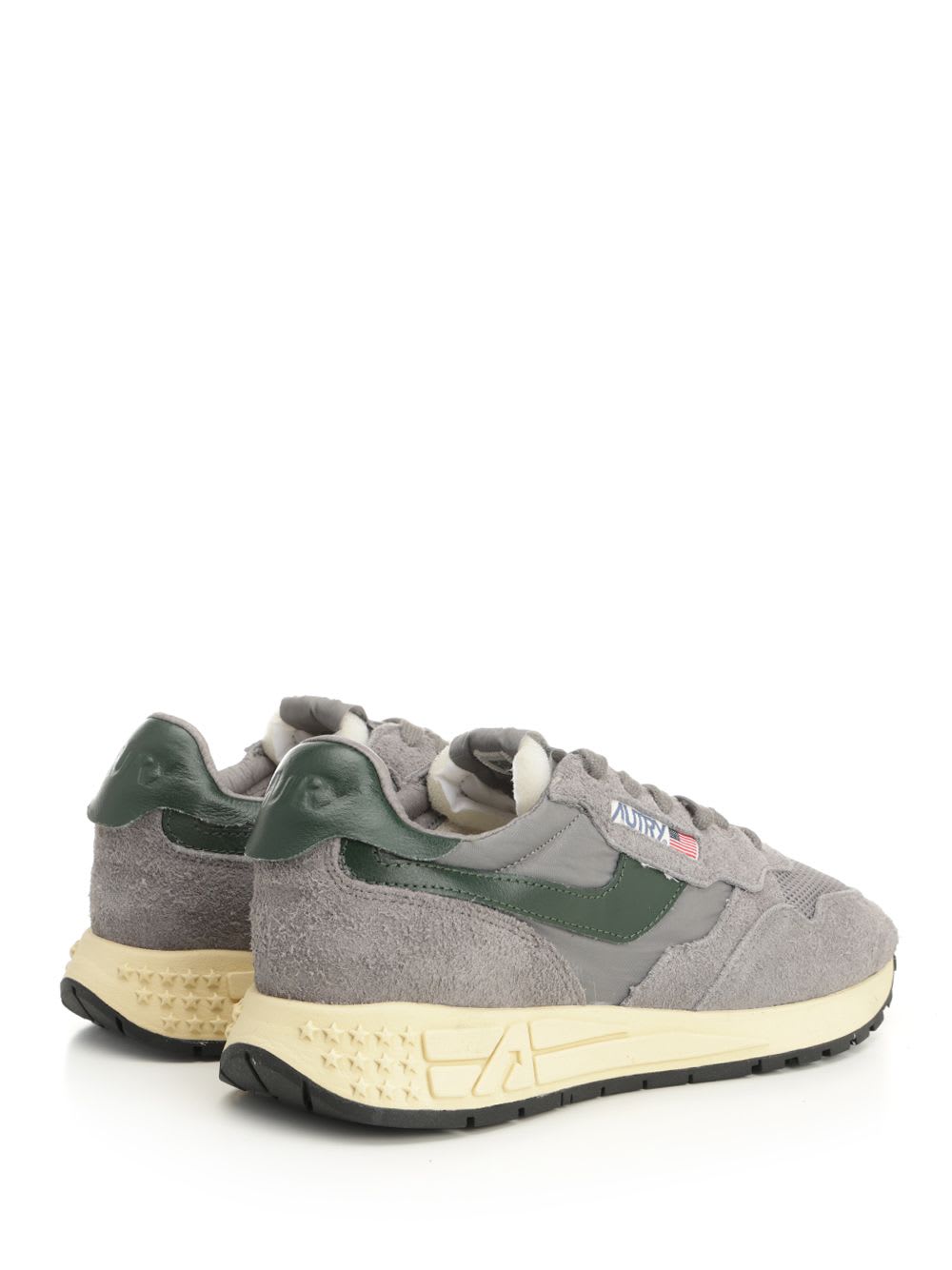 Autry Low-top Sneakers With Mesh Panels And Suede Overlays In Gray