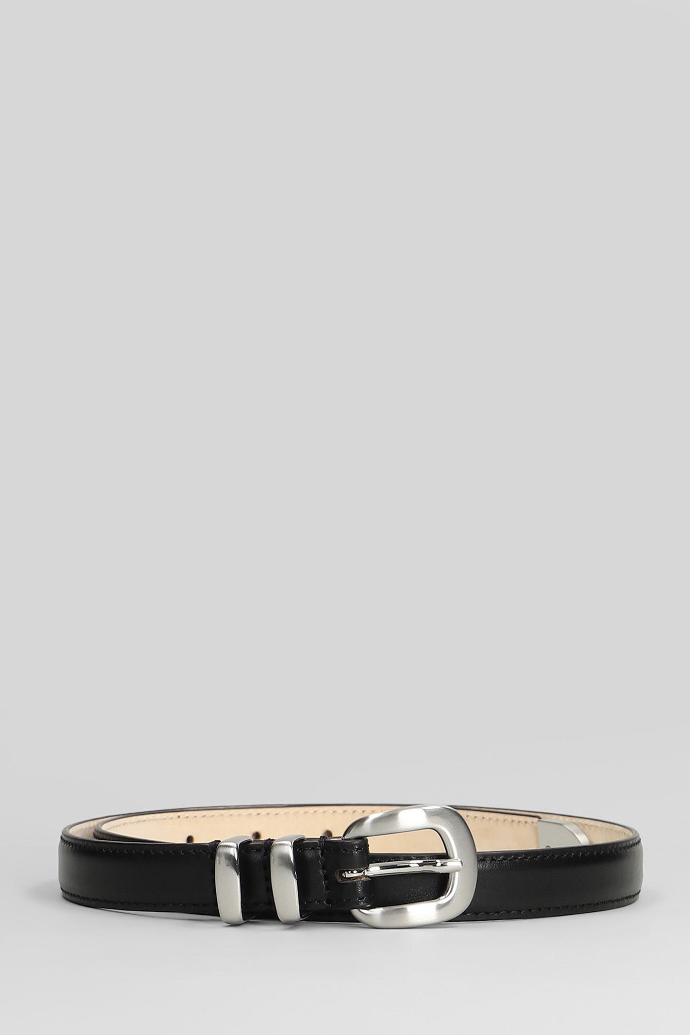 Iro Cool Flat Bn Belts In Black Leather In Black