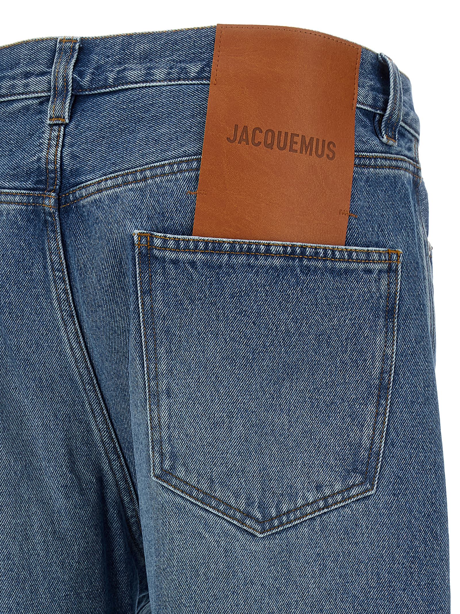 Jacquemus Denim Trousers Featuring Belt Loops In Blue