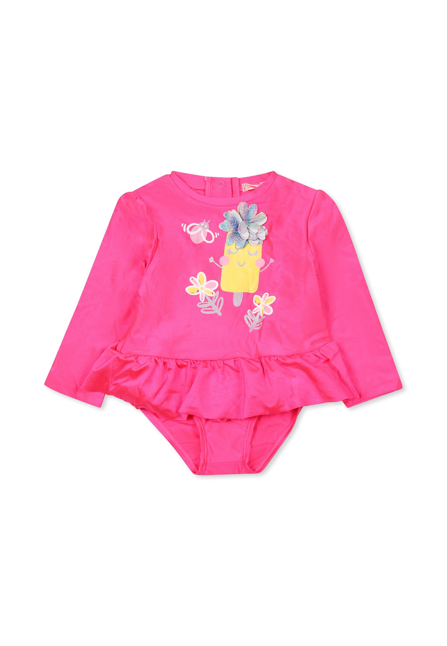 Shop Billieblush Fuchsia Bikini For Baby Girl With Ice Cream