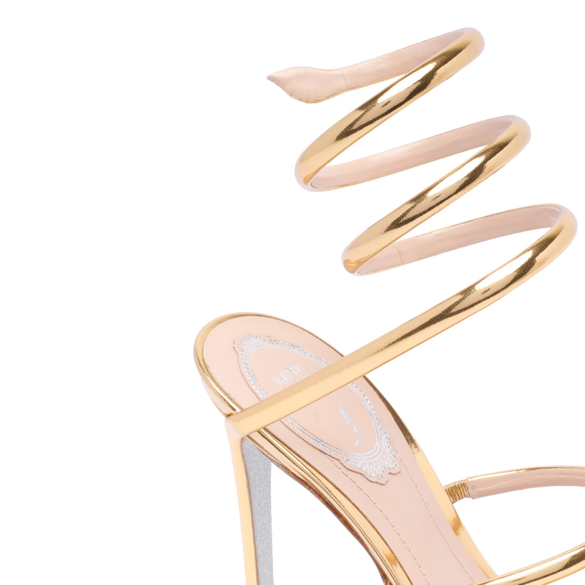René Caovilla Heeled Sandals Rene Caovilla Woman Color Gold In Grey