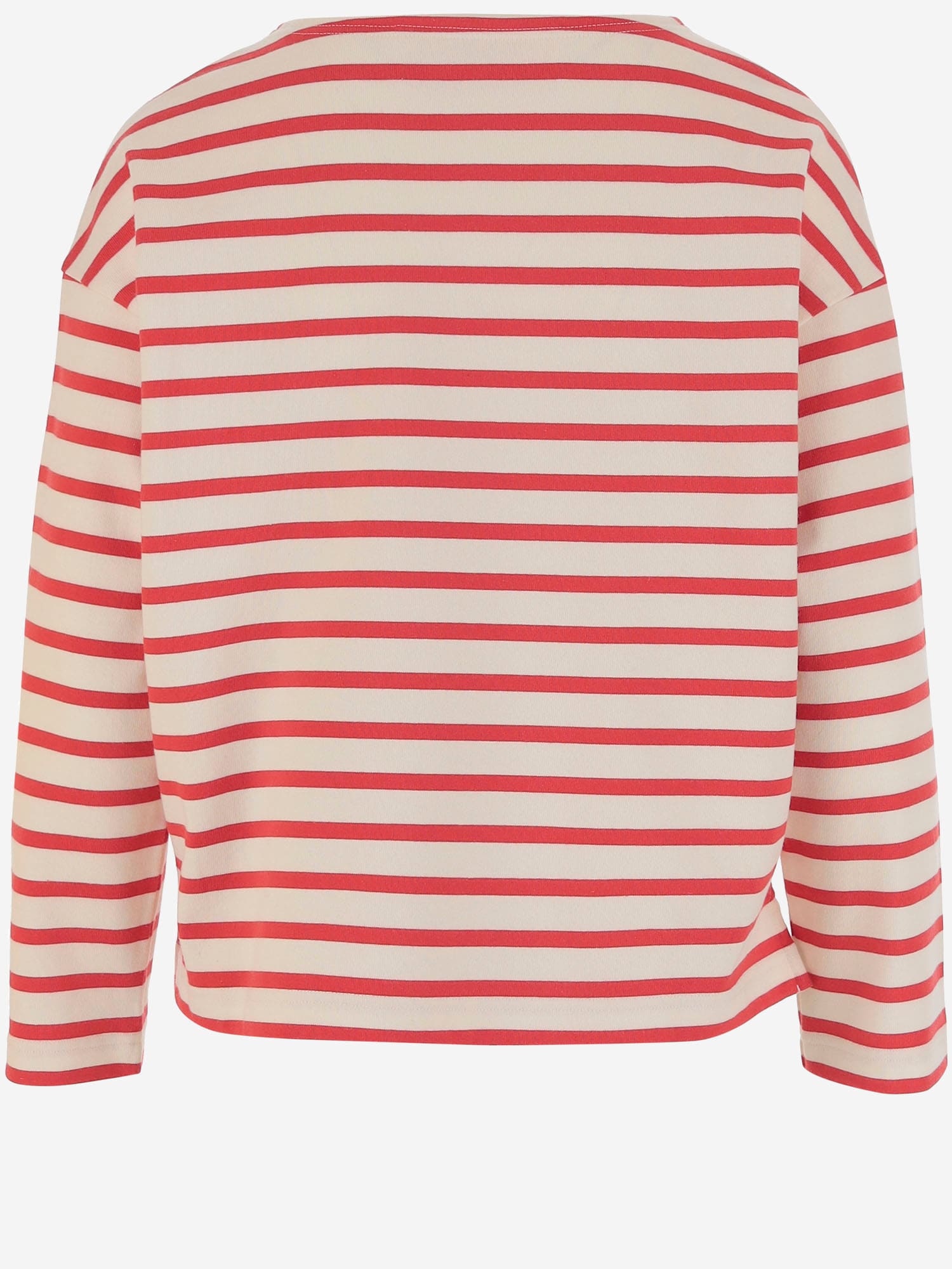 Valentino Womens Avorio Rosso Striped Brand-print Cotton-jersey T-shirt In Red
