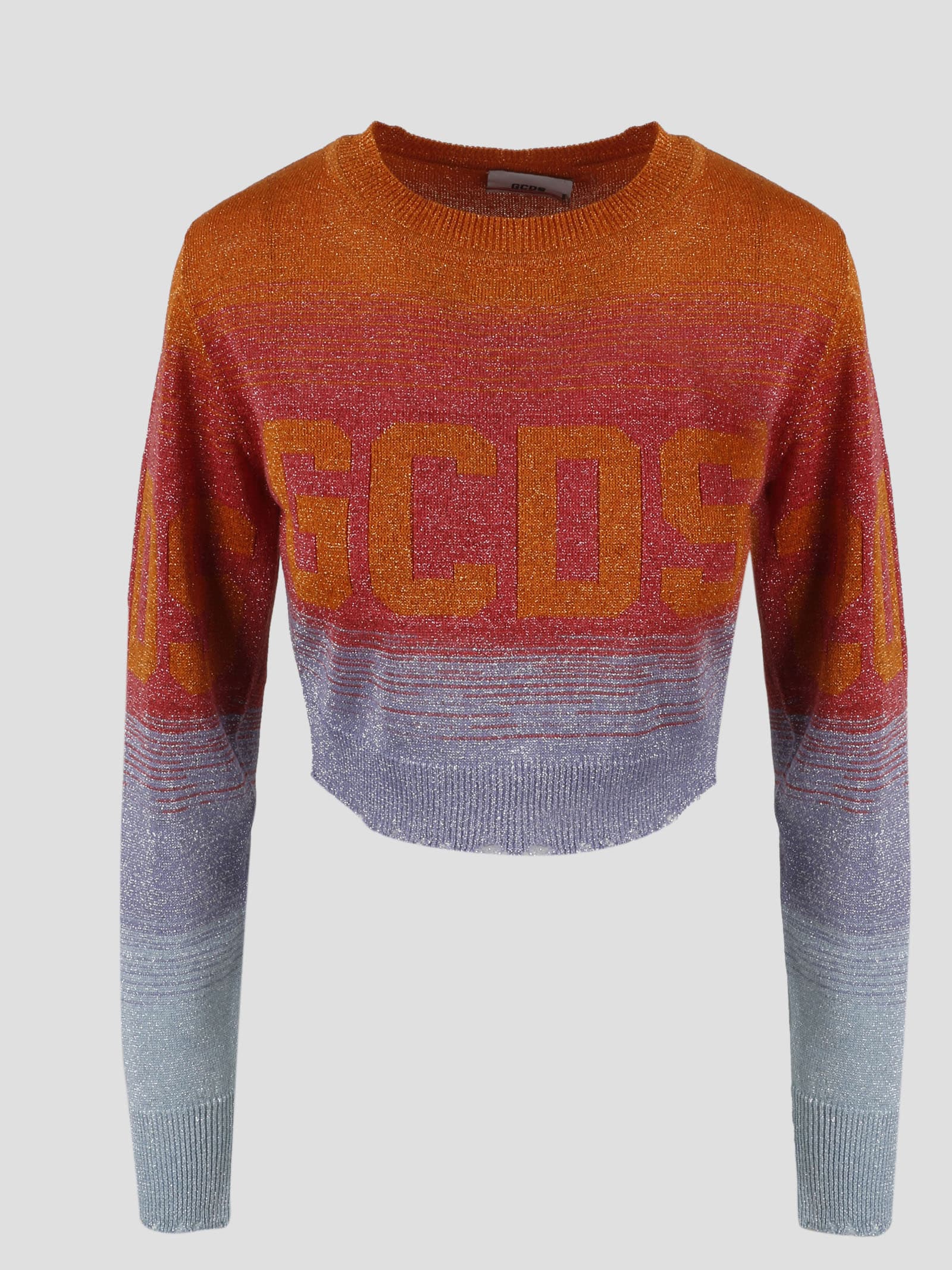 GCDS Lurex Degrade` Logo Sweater