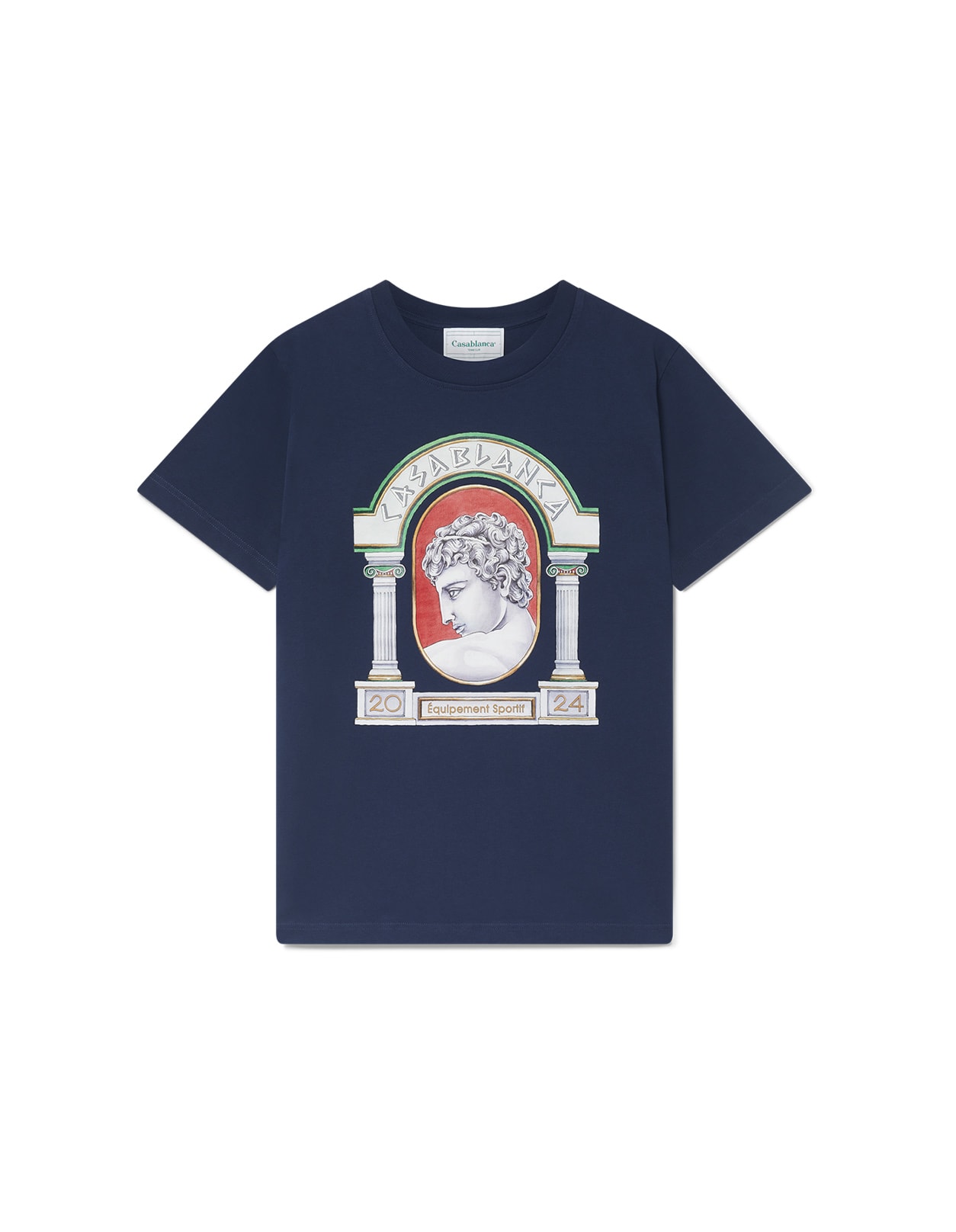 Shop Casablanca La Medaille T-shirt In Navy Blue