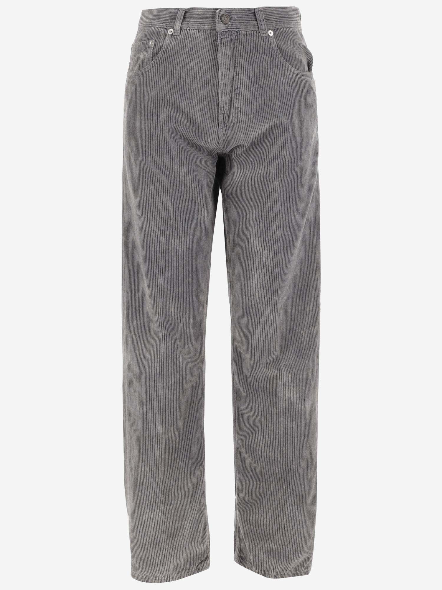 Shop Haikure Cotton Corduroy Pants In Gray