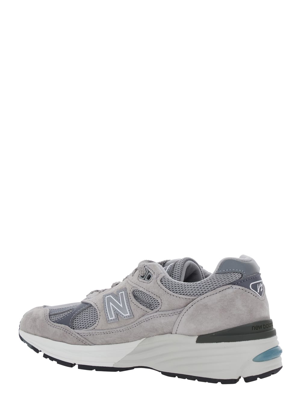 New Balance Grey Low Top Sneakers With Logo Detail In Suede And Tech Fabric Unisex