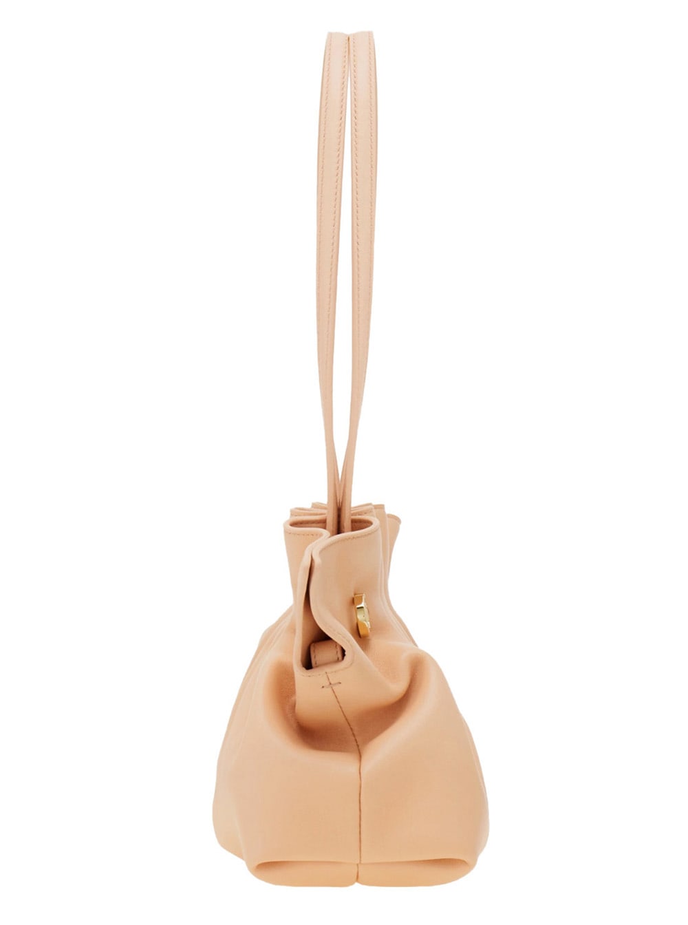 Shop Ferragamo Pink Crossbody Bag With Chain-link Handle And Gancini Plaque On The Front In Leather Woman