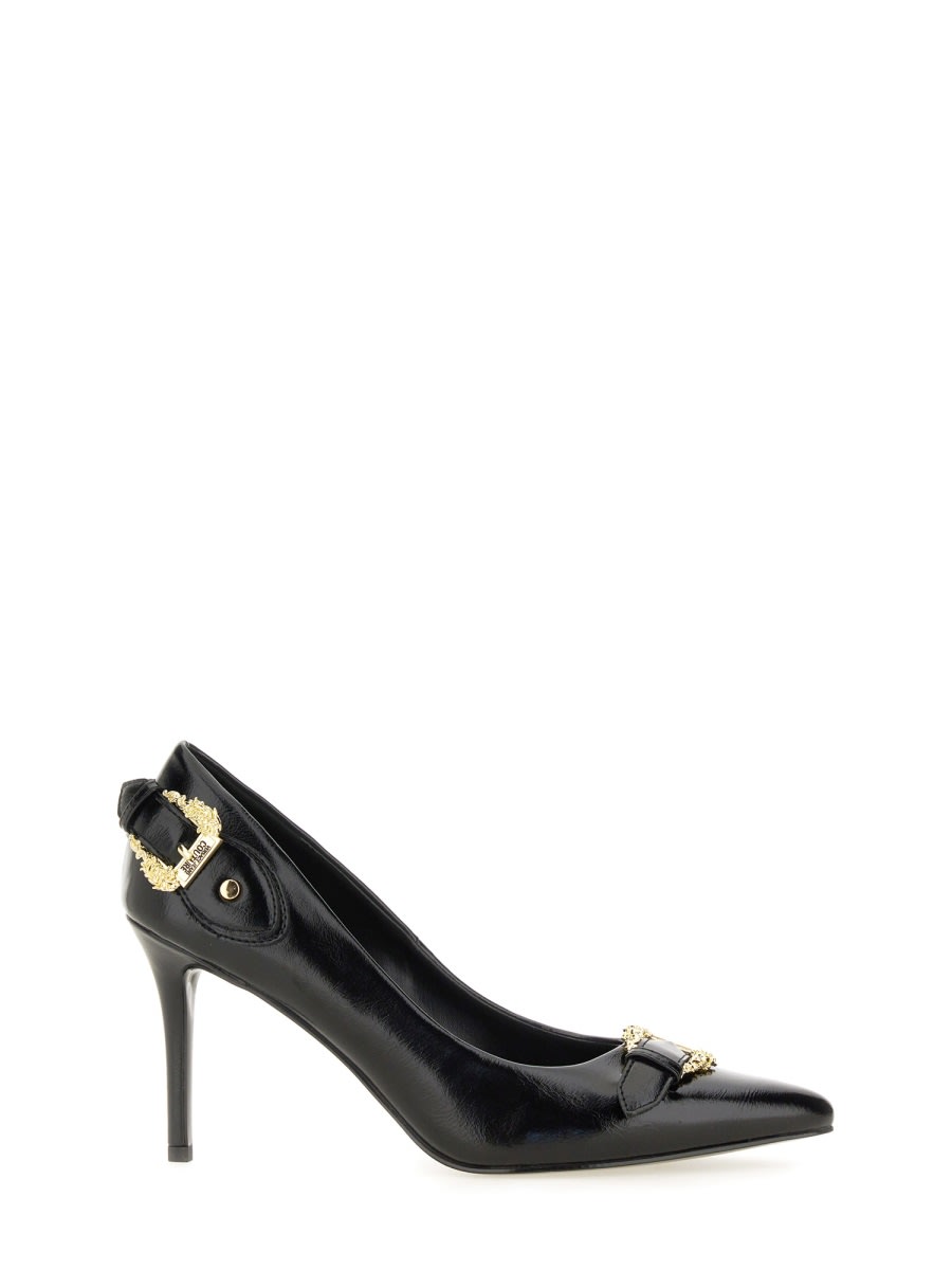 Shop Versace Jeans Couture Scarlett Baroque Pumps In Black