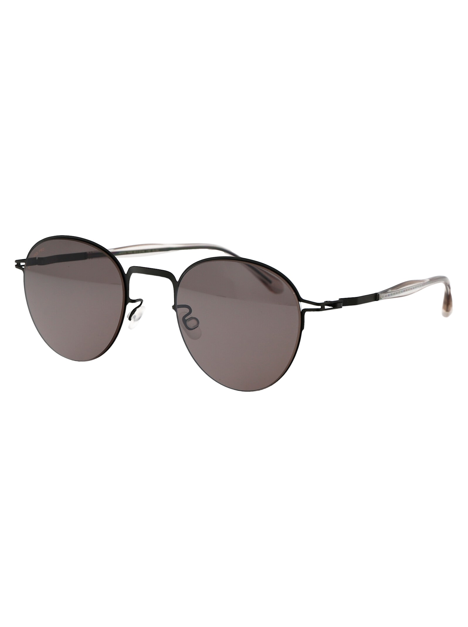 Mykita Black Polarized Pro Hi-con Grey Steel Sunglasses In Brown