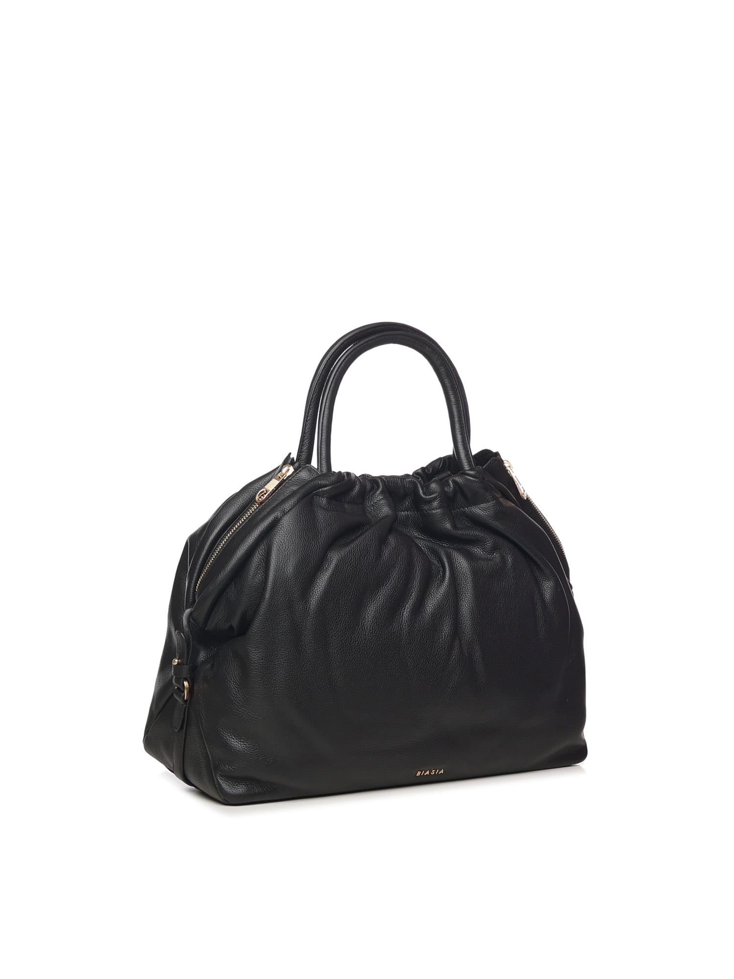 Biasia Gathered-detail Tote Bag In Black