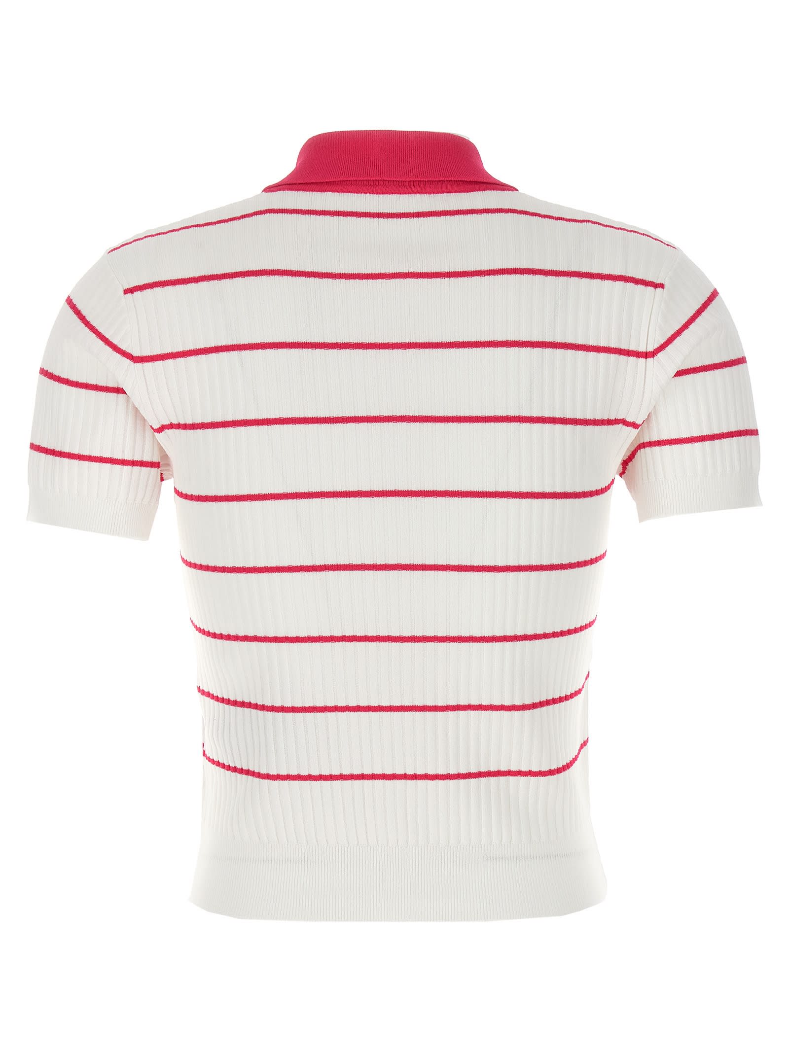 Shop Dsquared2 Striped Polo Shirt In Multicolor
