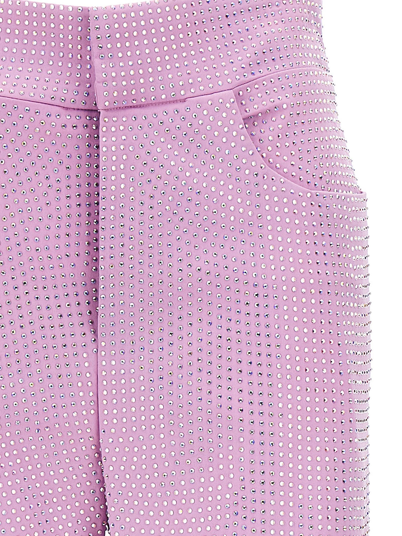 Shop Giuseppe Di Morabito All-over Crystal Pants In Pink
