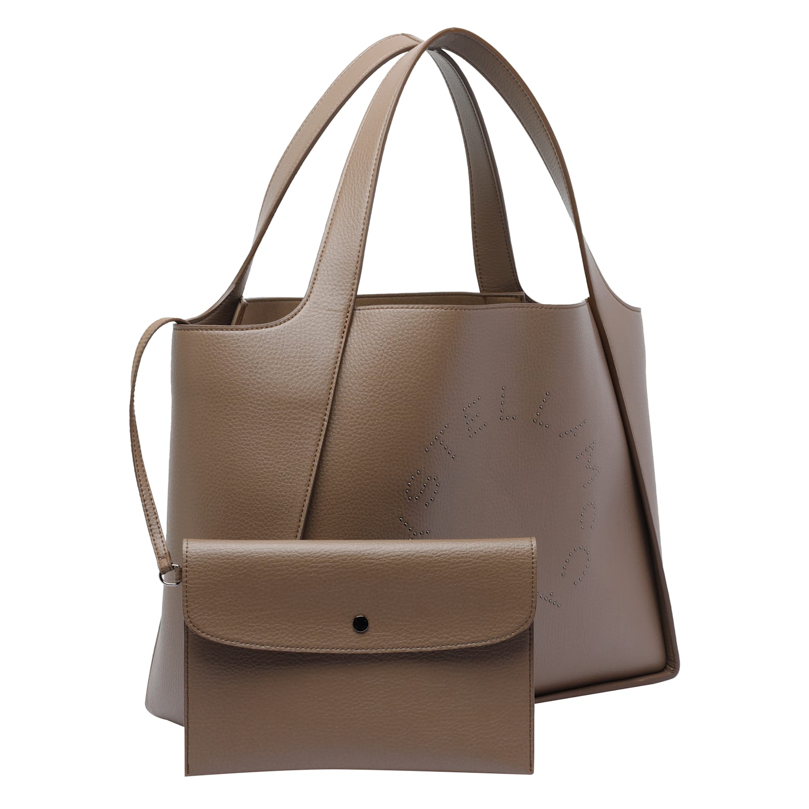 Stella Mccartney Large Tote With Logo In Pink