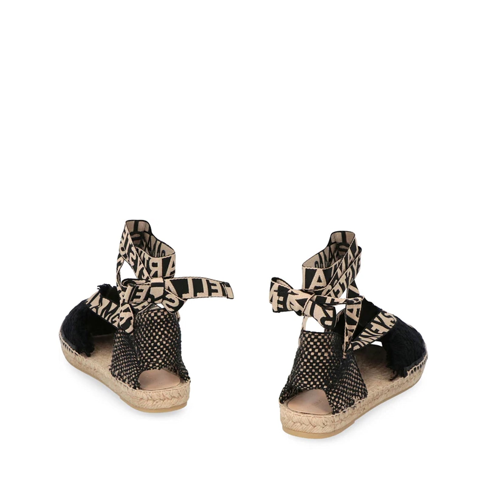 Stella Mccartney Gaia Canvas Espadrilles In Black