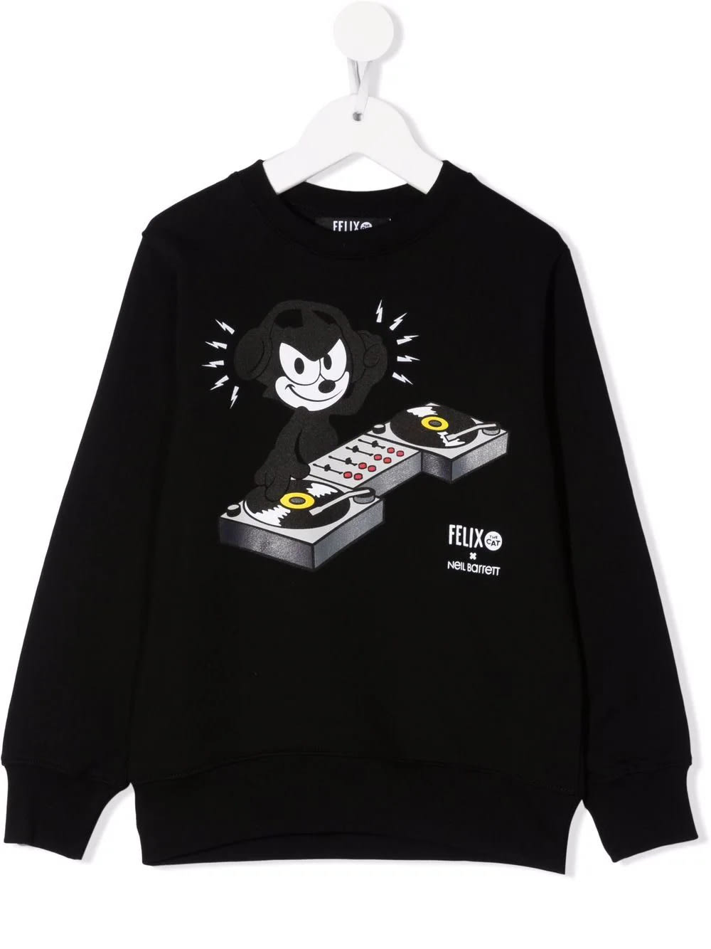 Neil Barrett Black Kids Sweatshirt With Felix The Cat Print