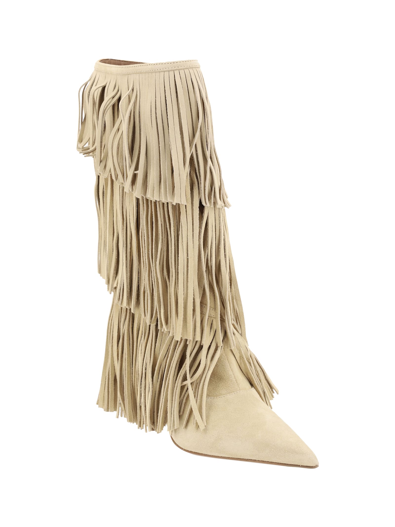 Paris Texas Jessie Boots In Ecru
