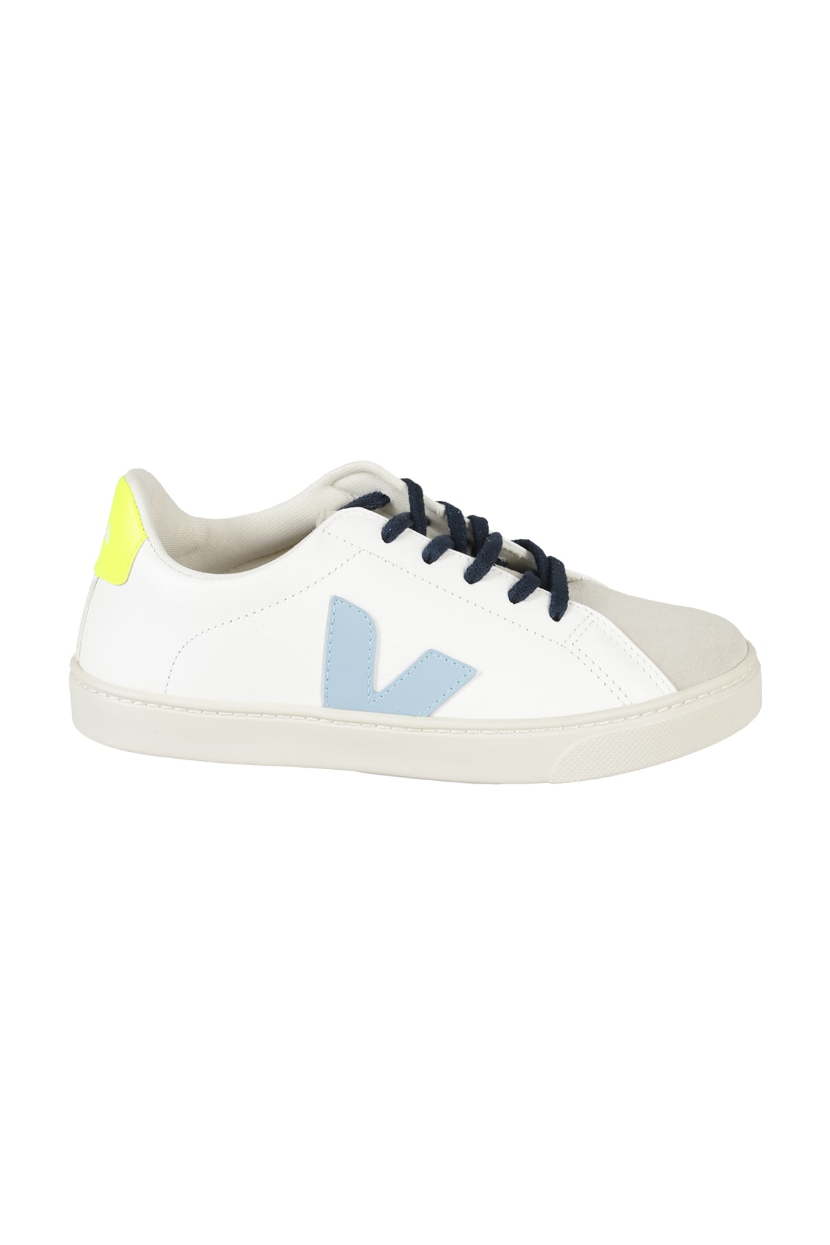 Veja Kids' Shoes In White Jaune