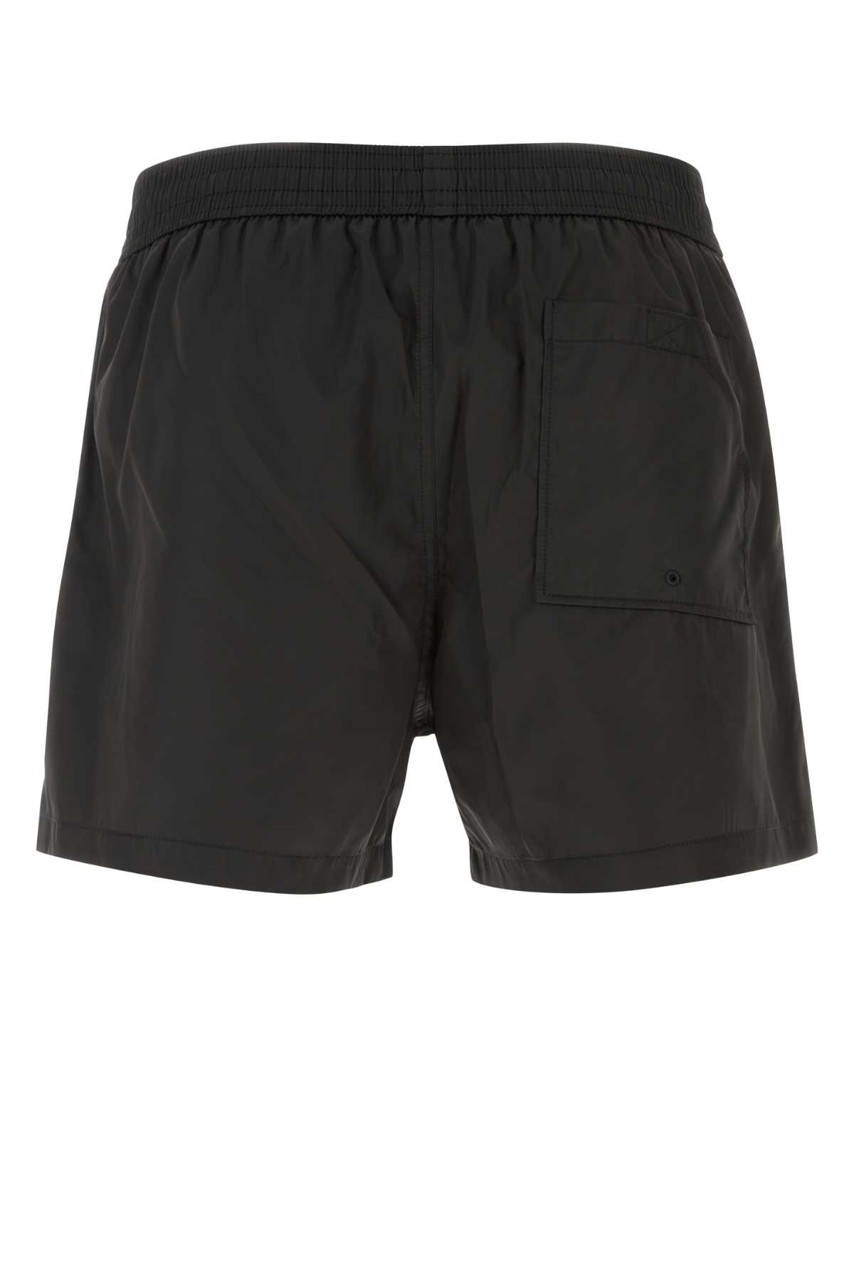 Shop Off-white Black Polyester Swimming Shorts In 1001