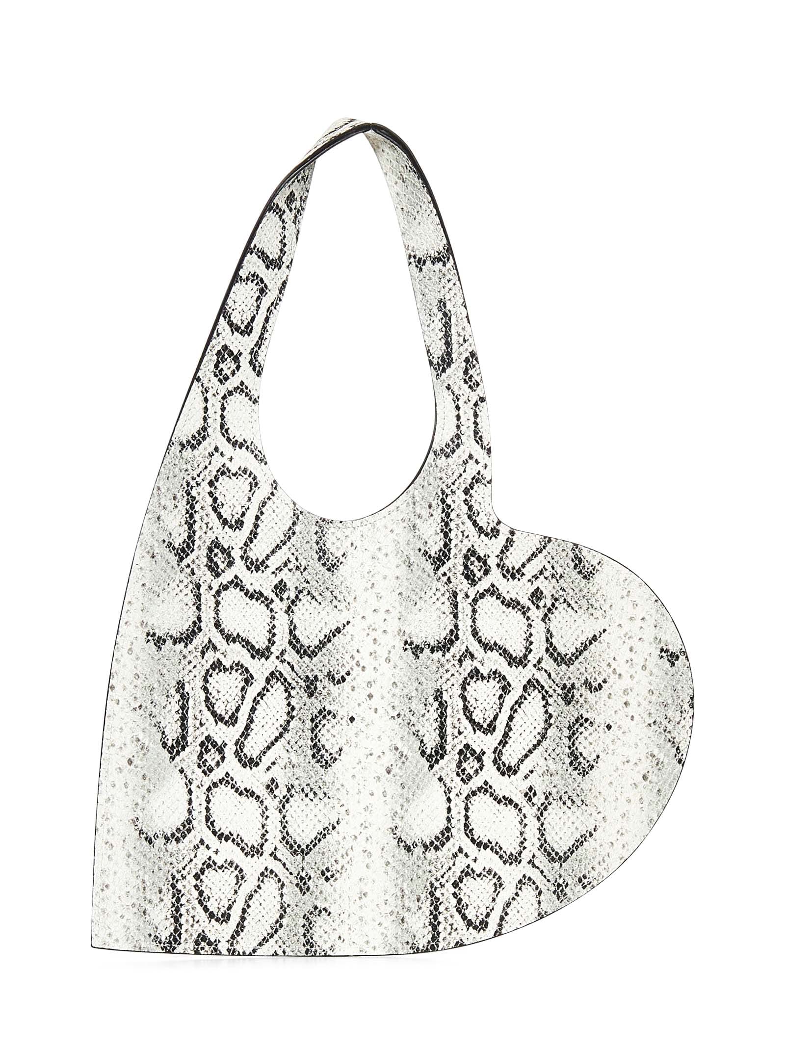 Shop Coperni Heart Tote Bag In White