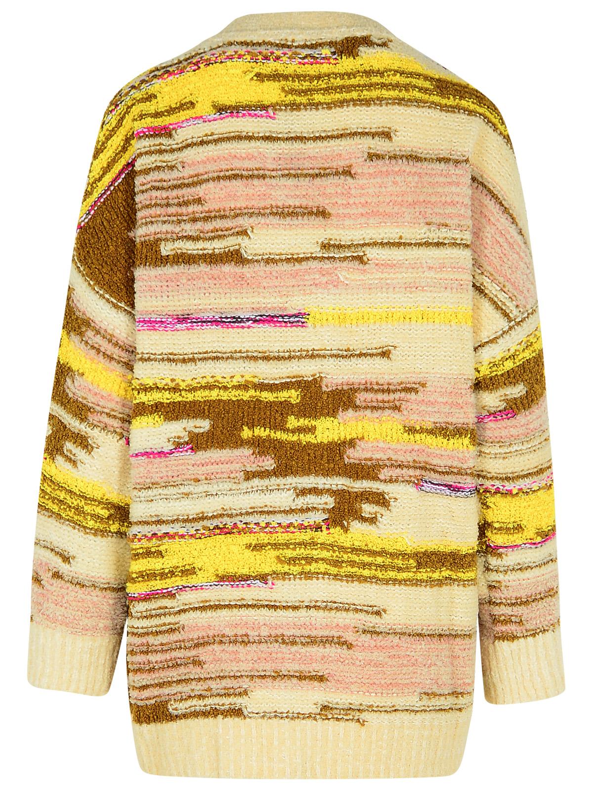 M05ch1n0 Jeans White Cotton Blend Cardigan In Ivory