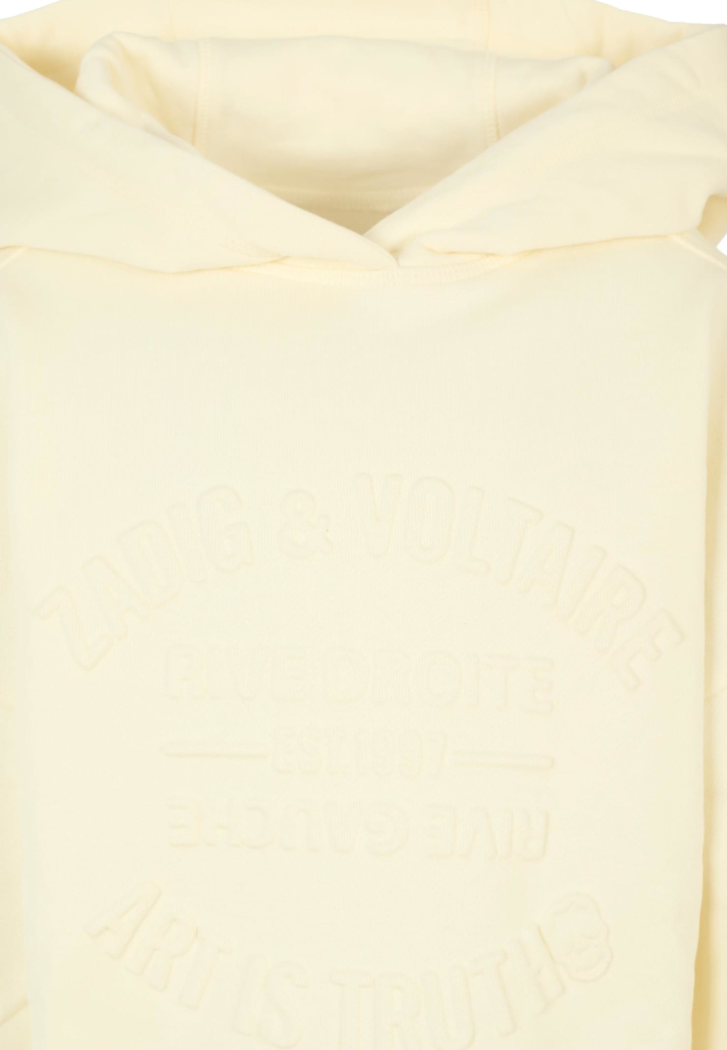 Zadig & Voltaire Ivory Sweatshirt For Girl With Logo In Neutral