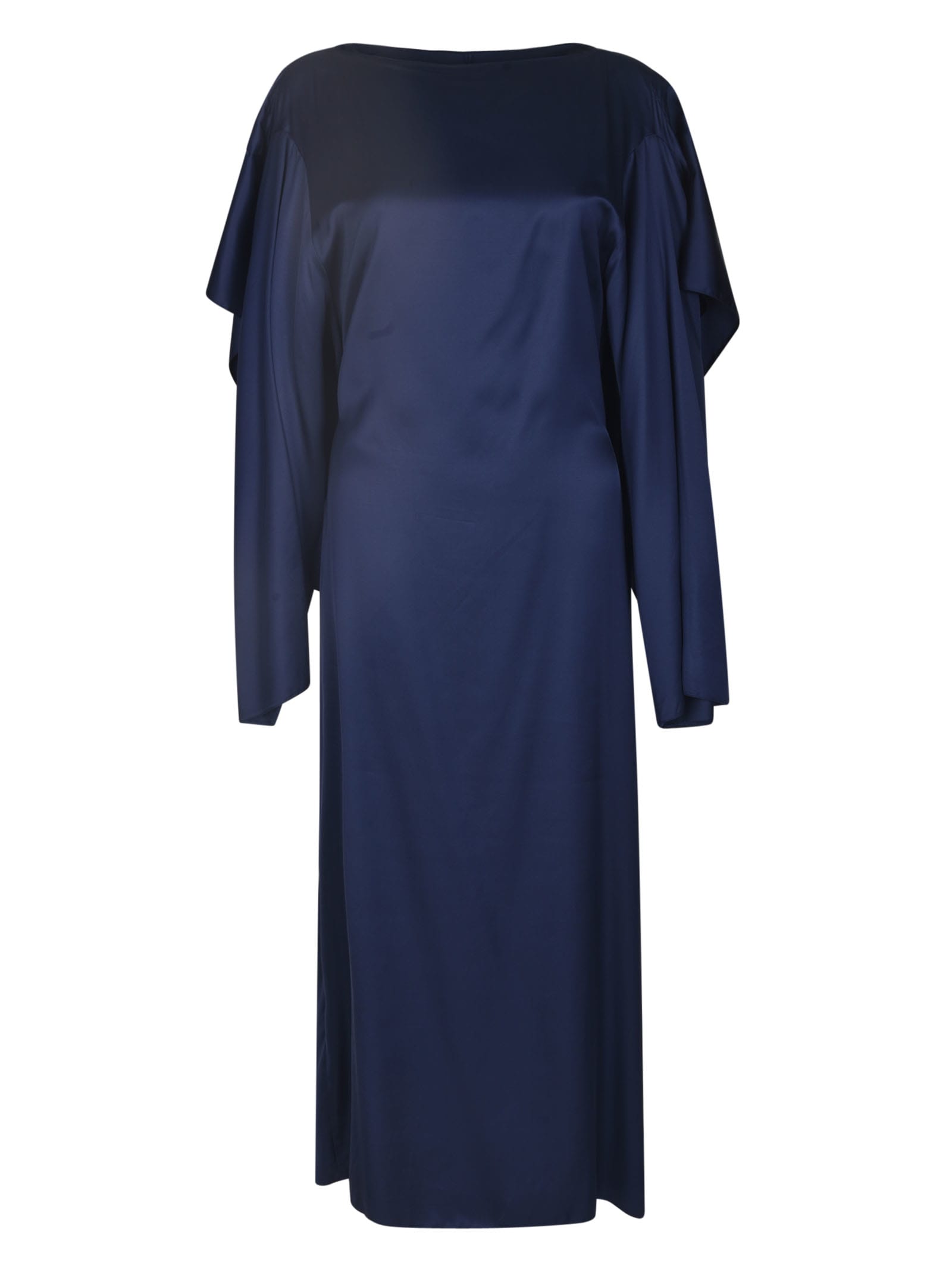 Mm6 Maison Margiela Layered Longsleeved Dress In Blue