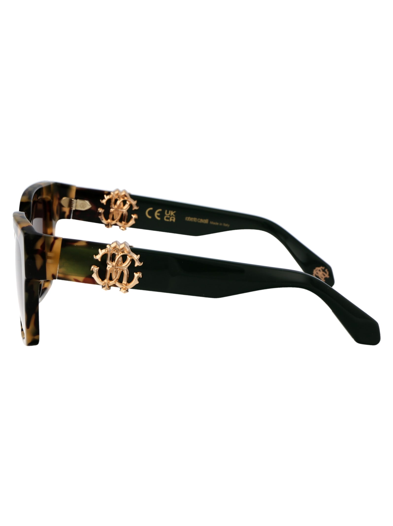 Shop Roberto Cavalli Src040m Sunglasses In 0agg Brown