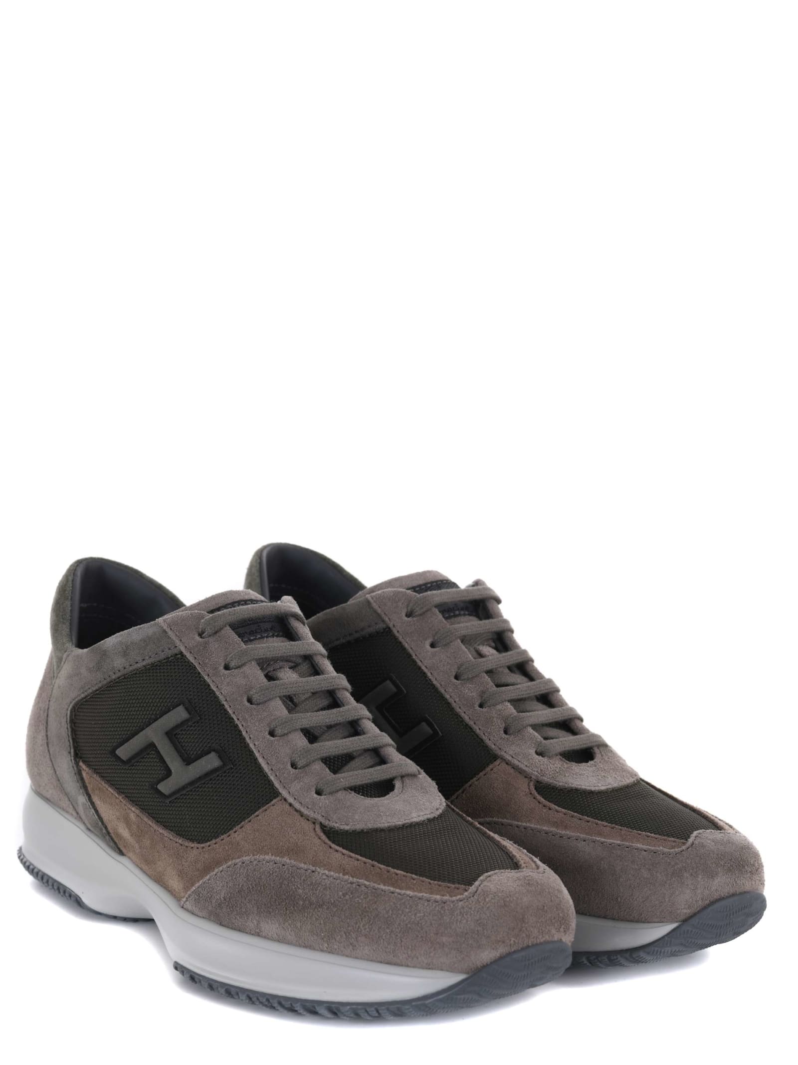 Shop Hogan Sneakers Interactive In Tortora/fango