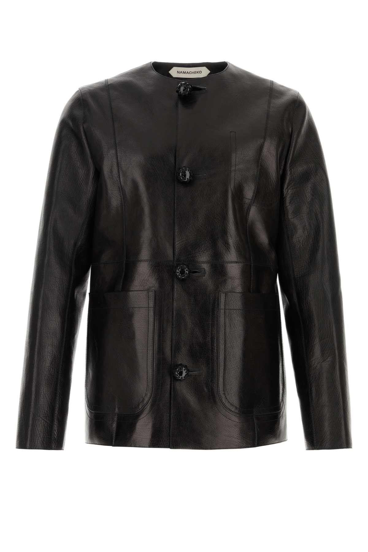 Namacheko Black Leather Jacket