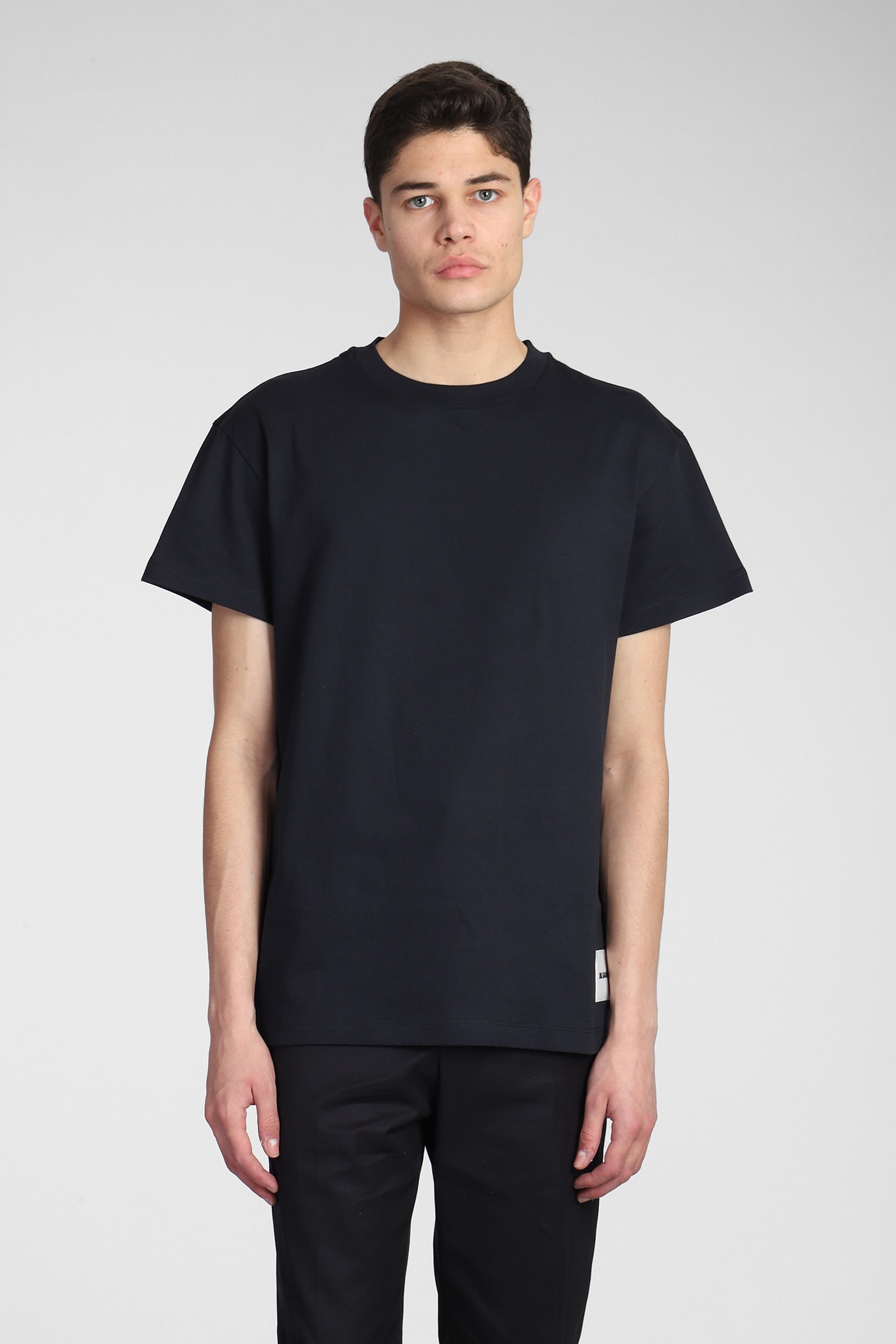 Shop Jil Sander T-shirt 3-pack In Blue Cotton