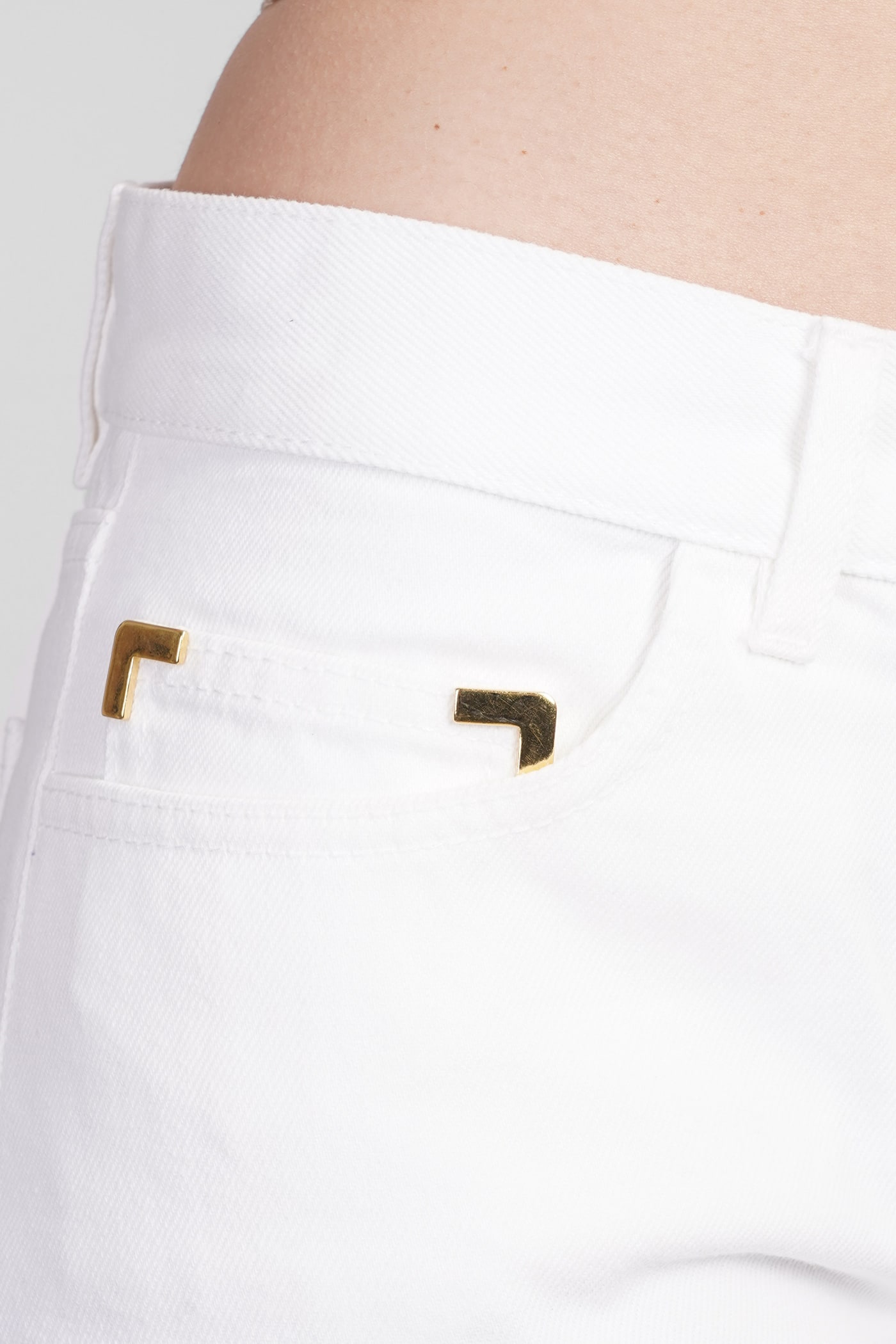Shop Palm Angels Jeans In White Cotton