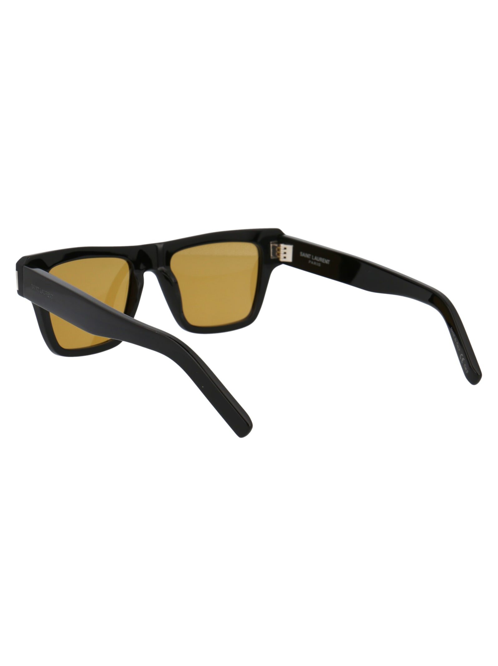 Shop Saint Laurent Sl 469 Sunglasses In 004 Black Black Yellow