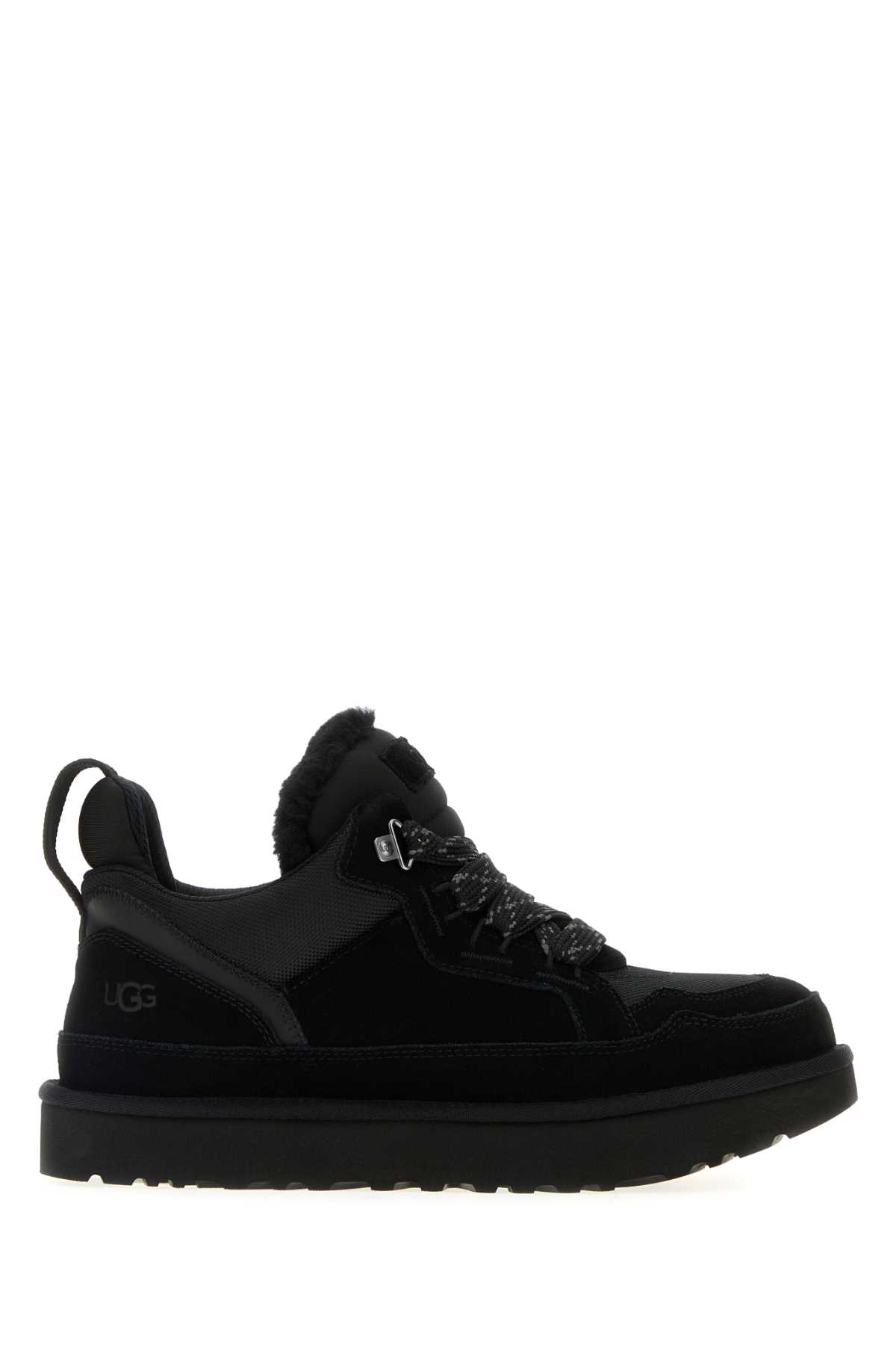 Black Suede And Mesh Lowmel Sneakers
