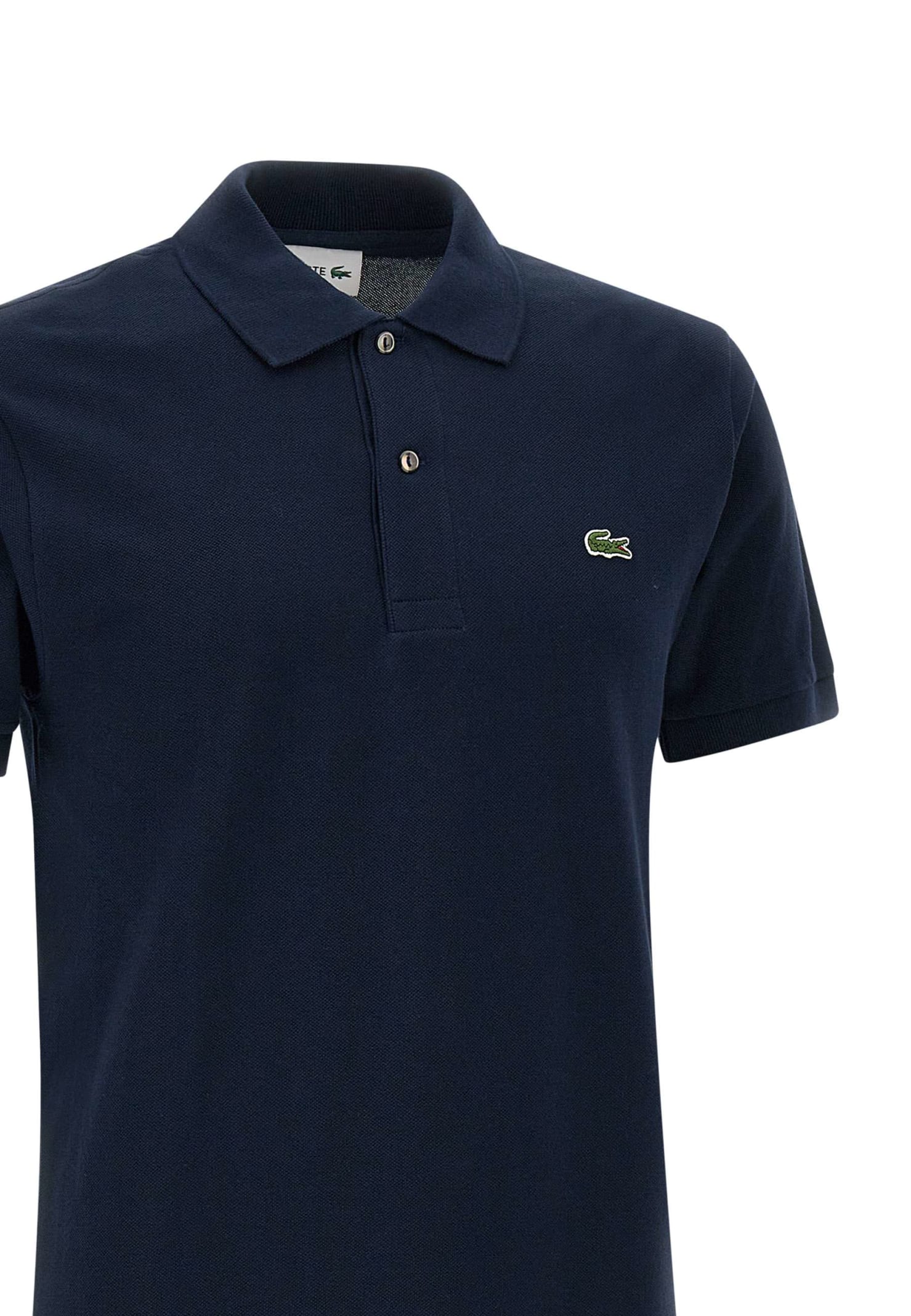 Shop Lacoste Cotton Polo Shirt In Blue