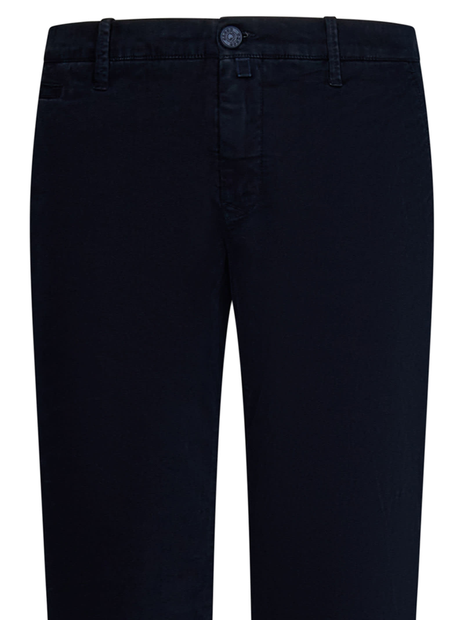 Shop Jacob Cohen Trousers In Navy Blue