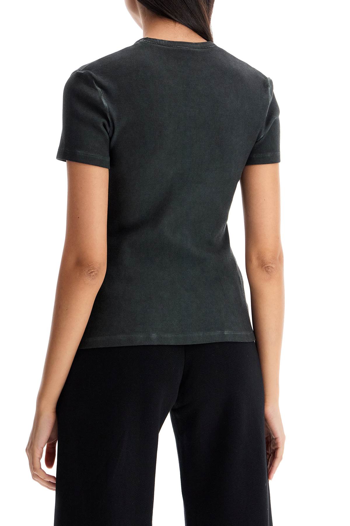 Off-white Off Stamp Rib Basic Tee Washed Grey Wh In Washed Grey - White (grey)