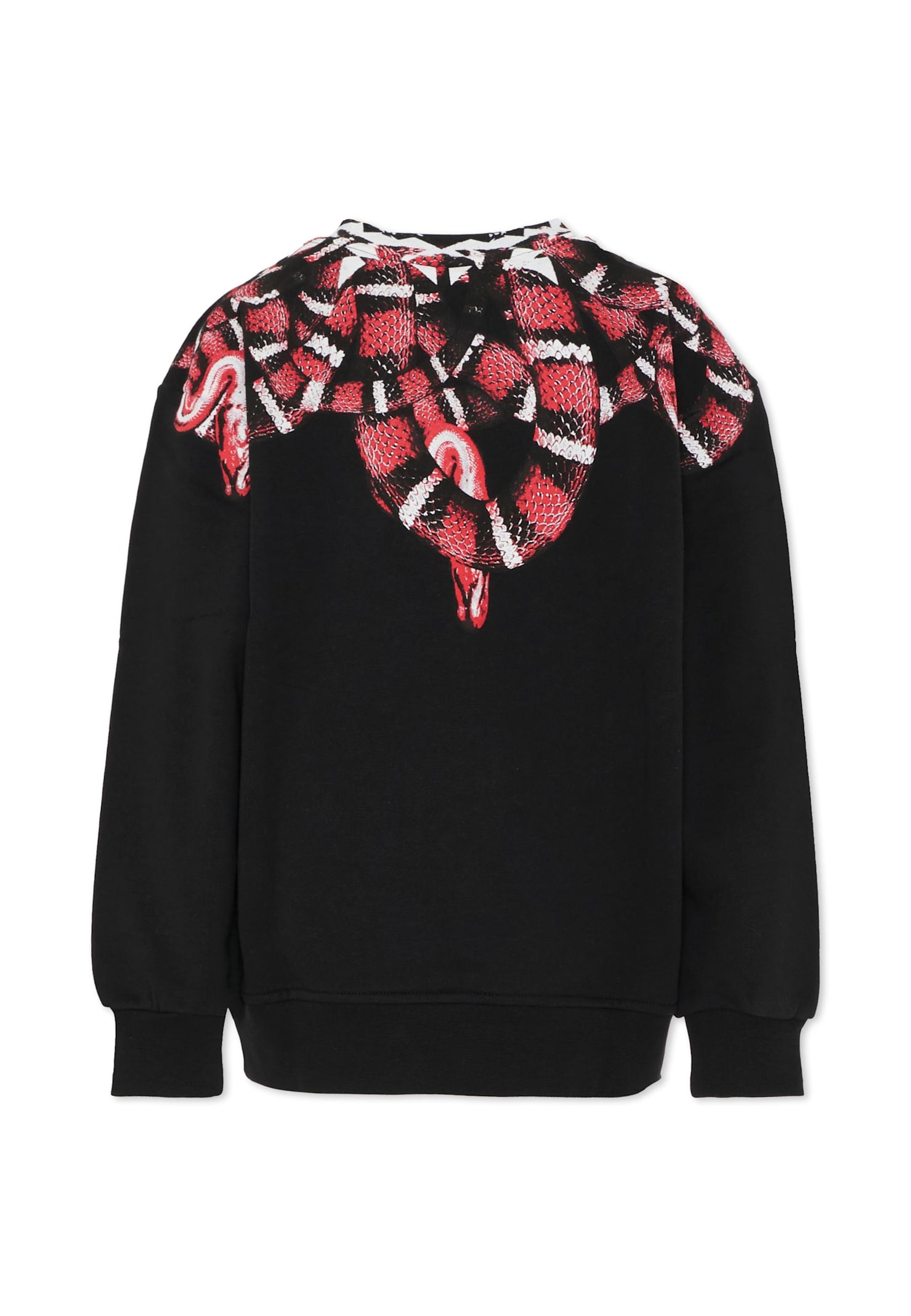 Marcelo Burlon County Of Milan Black Sweatshirt For Boy With Snake In Black
