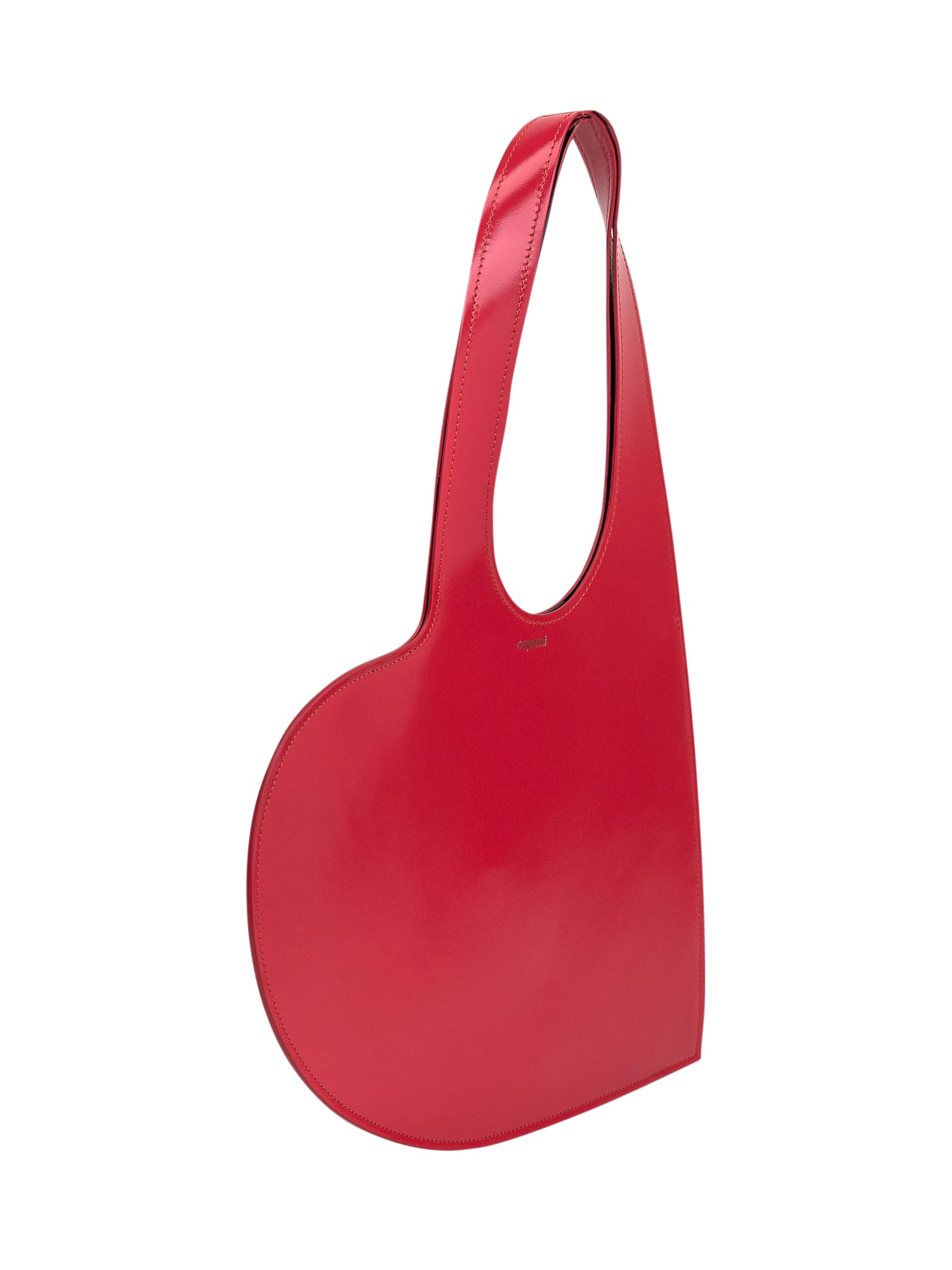 Shop Coperni Gloss Mini Heart Bag In Red