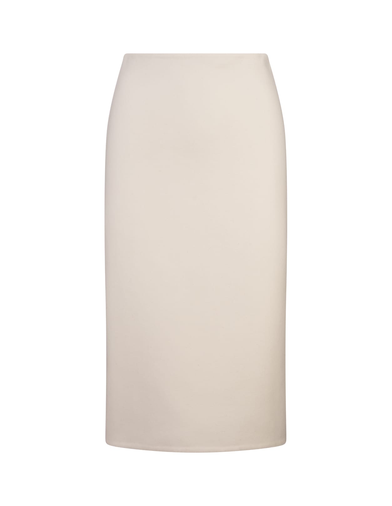 Shop Ermanno Scervino Ivory Wool Cloth Midi Skirt In White