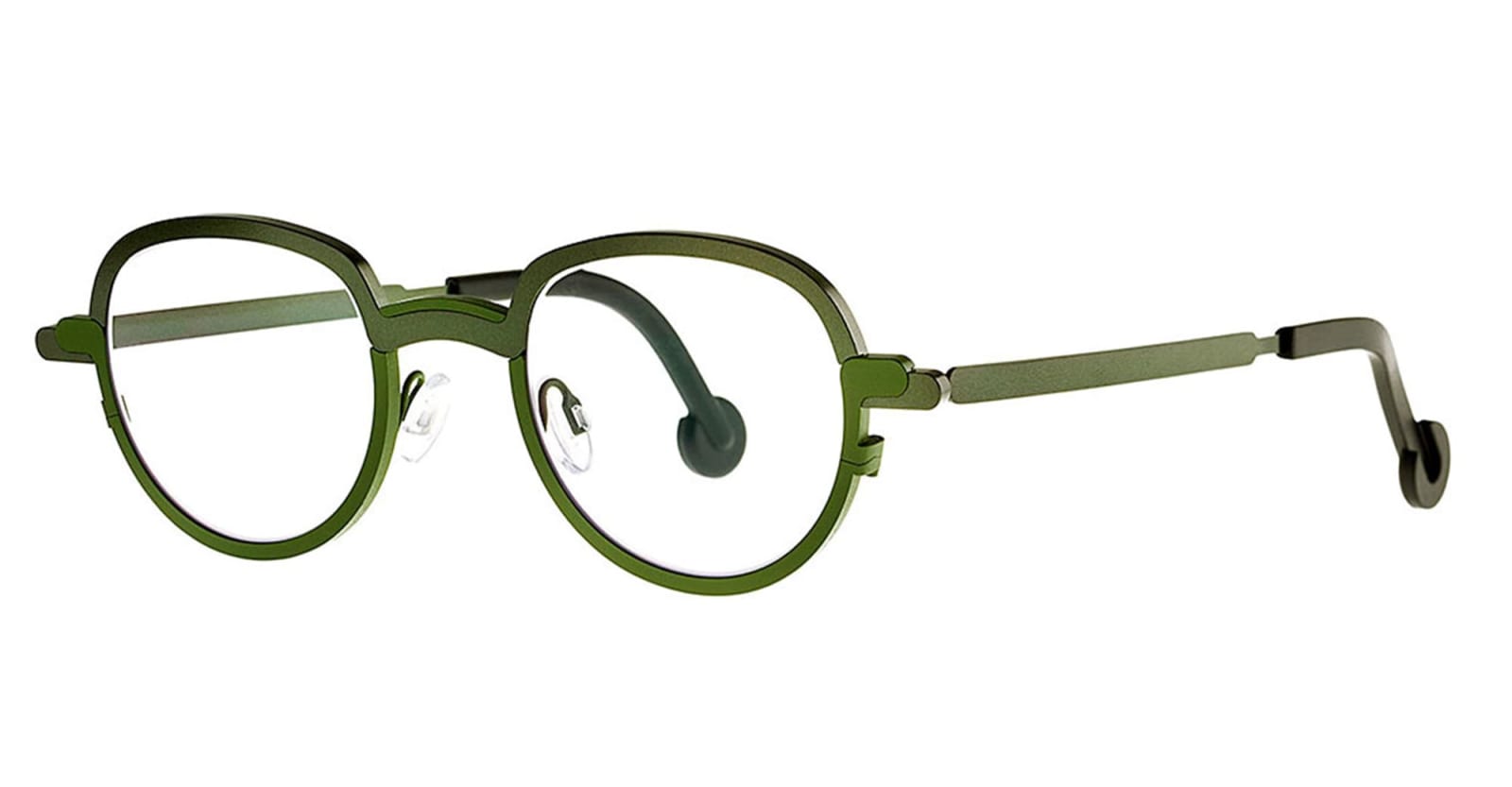 Shop Theo Eyewear Mong Kok - 485 Rx Glasses In Green