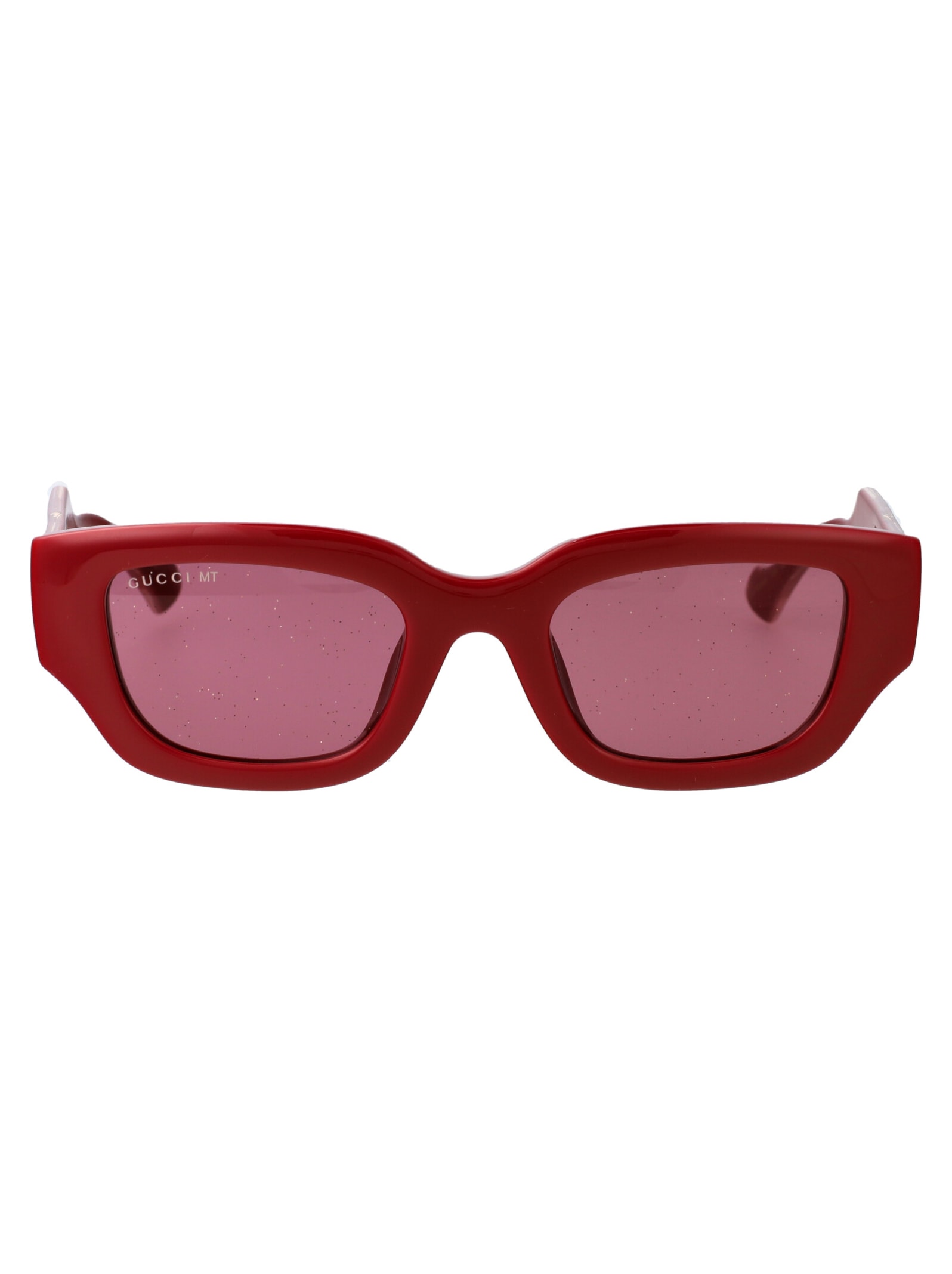 Shop Gucci Gg1558sk Sunglasses In 005 Burgundy Crystal Red