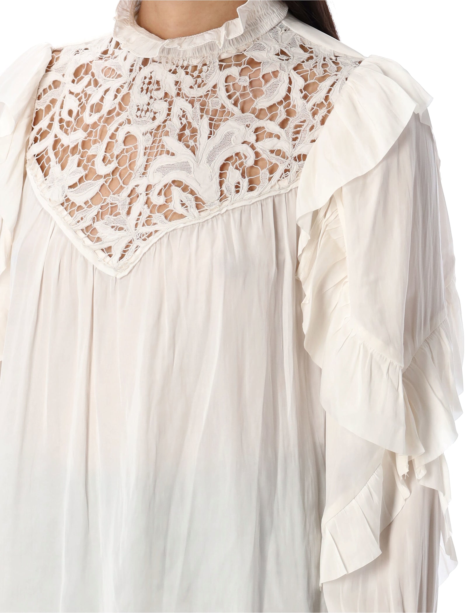 Shop Isabel Marant Seila Shirt In Ecru