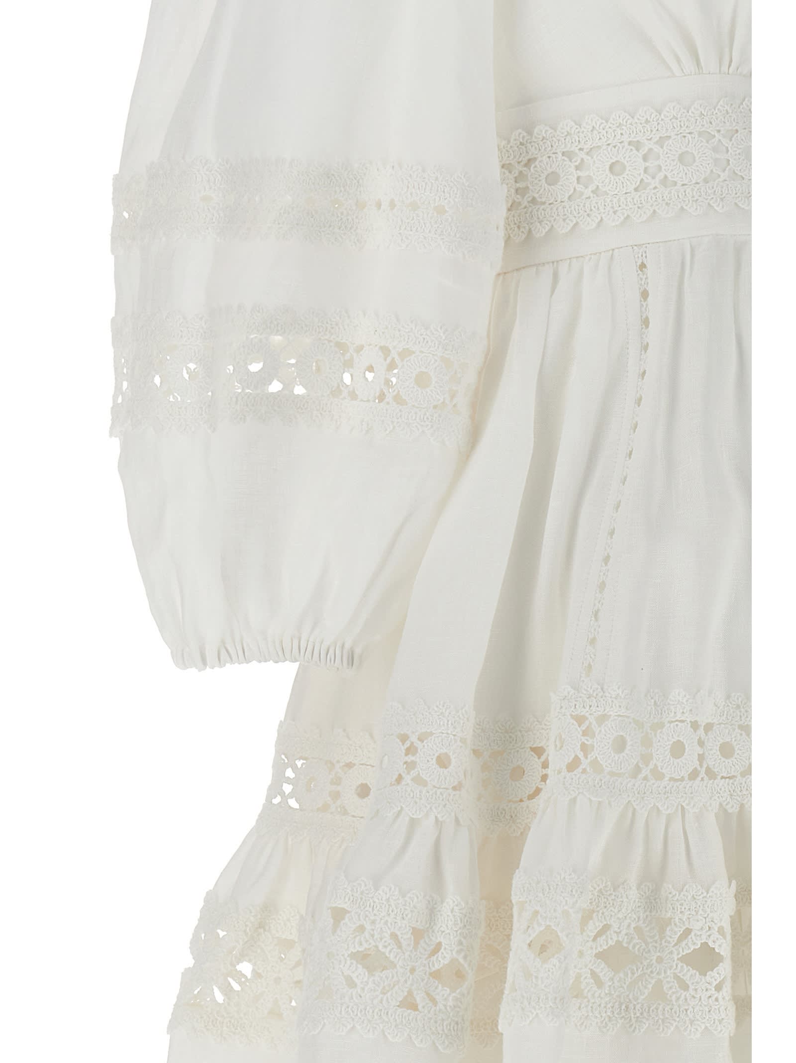 ZIMMERMANN DEVI S COMPLICID BILLOW MINI DRESS